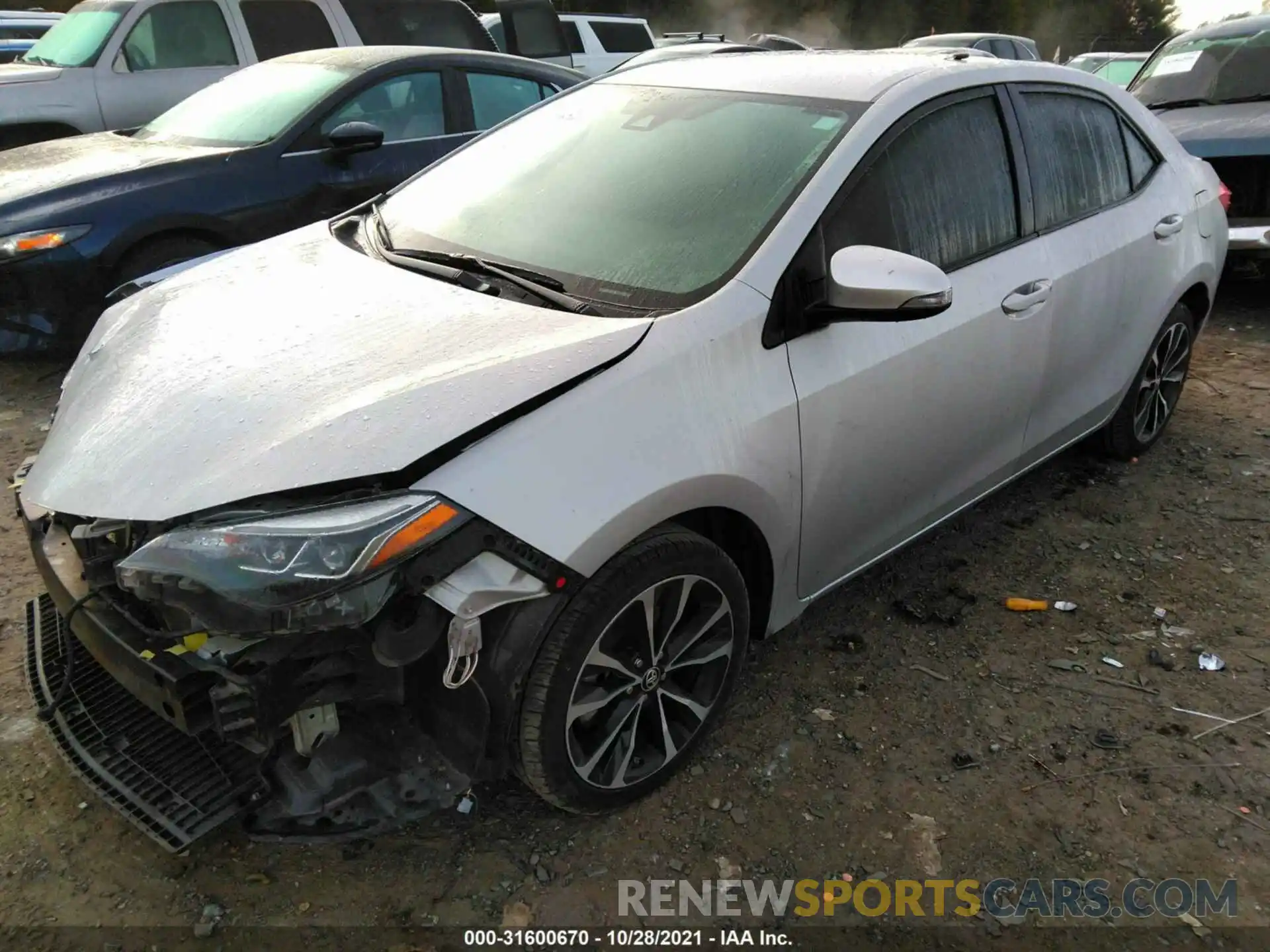 2 Photograph of a damaged car 5YFBURHE1KP935196 TOYOTA COROLLA 2019