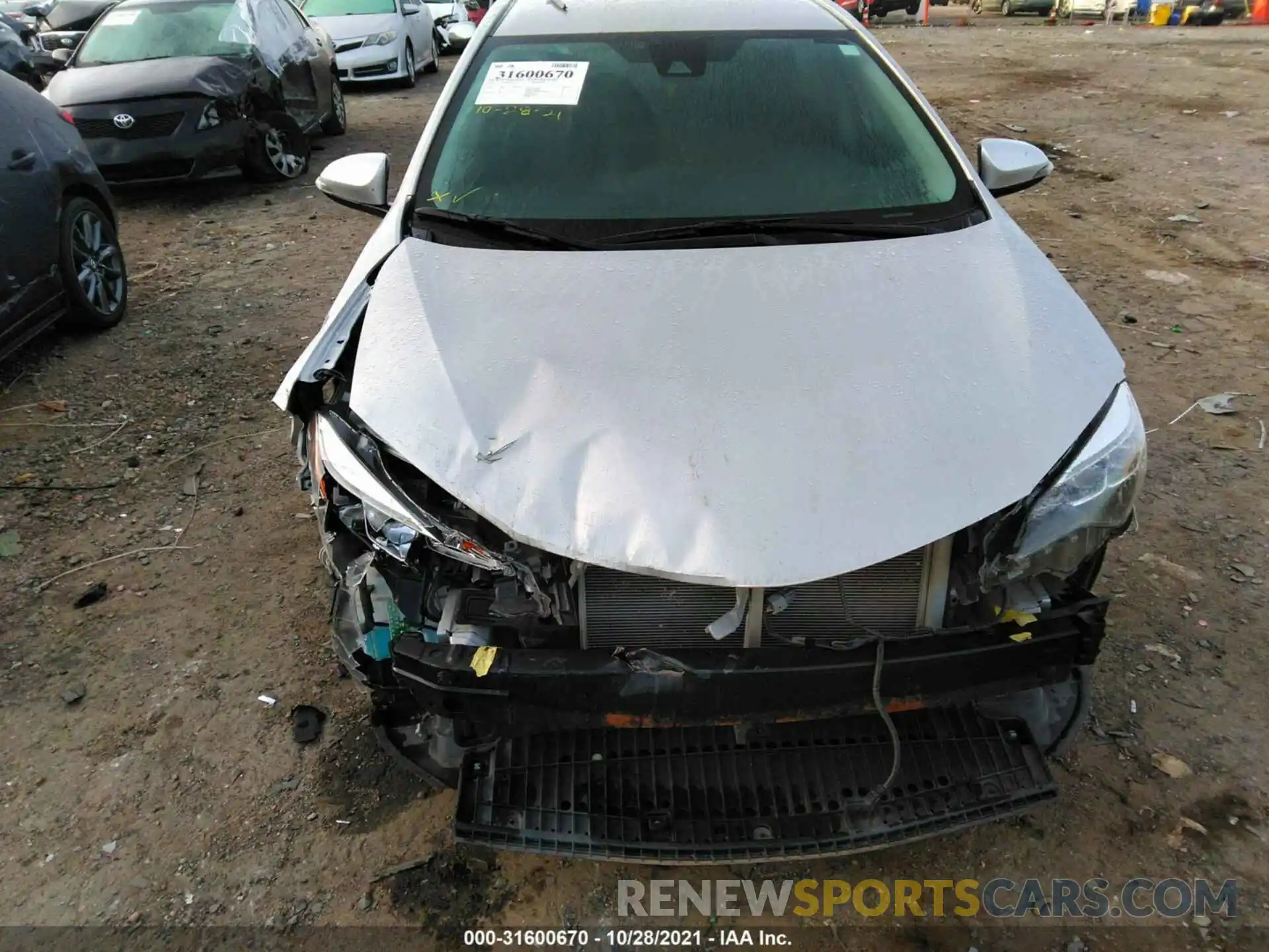 6 Photograph of a damaged car 5YFBURHE1KP935196 TOYOTA COROLLA 2019