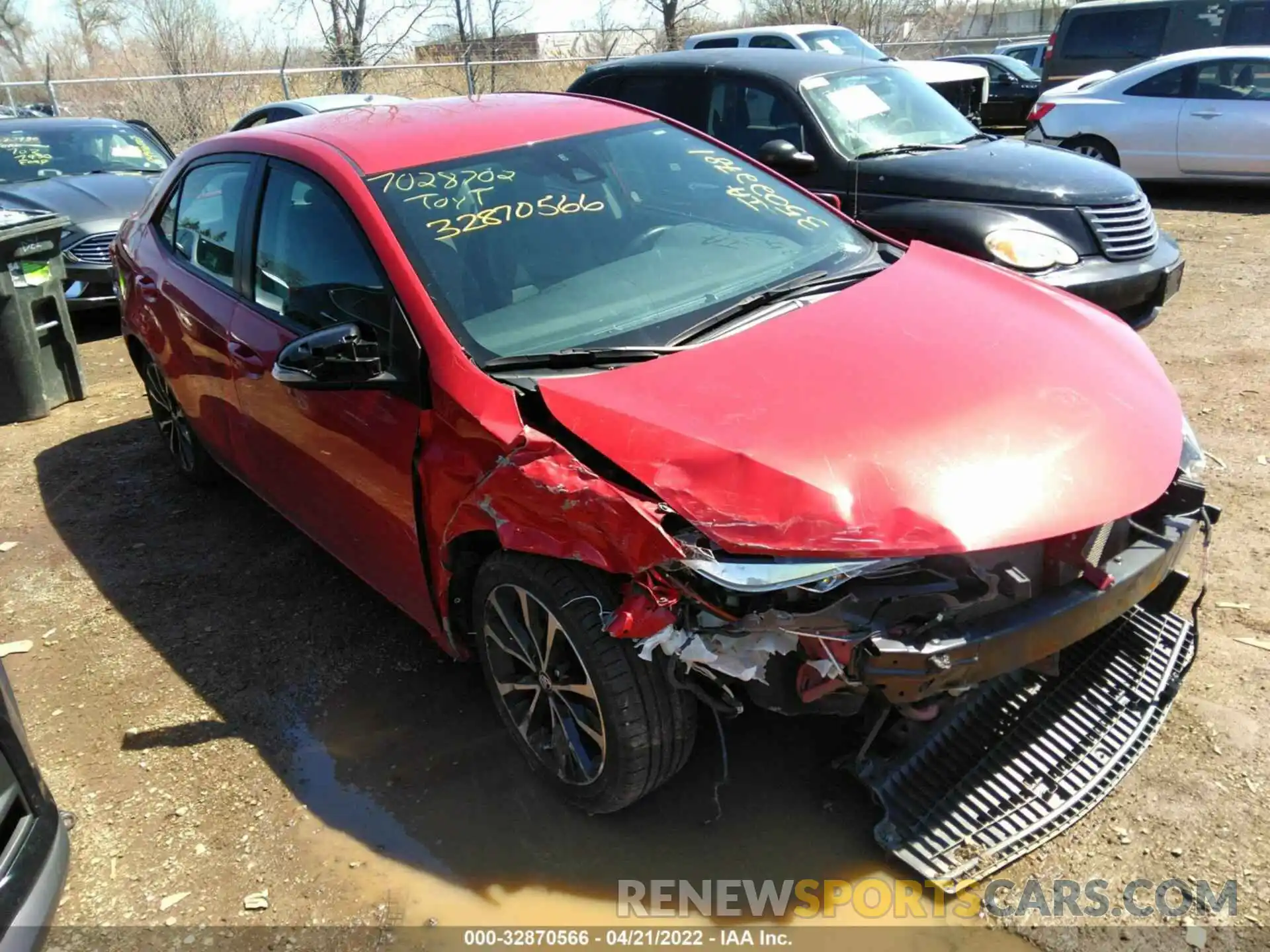 1 Photograph of a damaged car 5YFBURHE1KP935599 TOYOTA COROLLA 2019