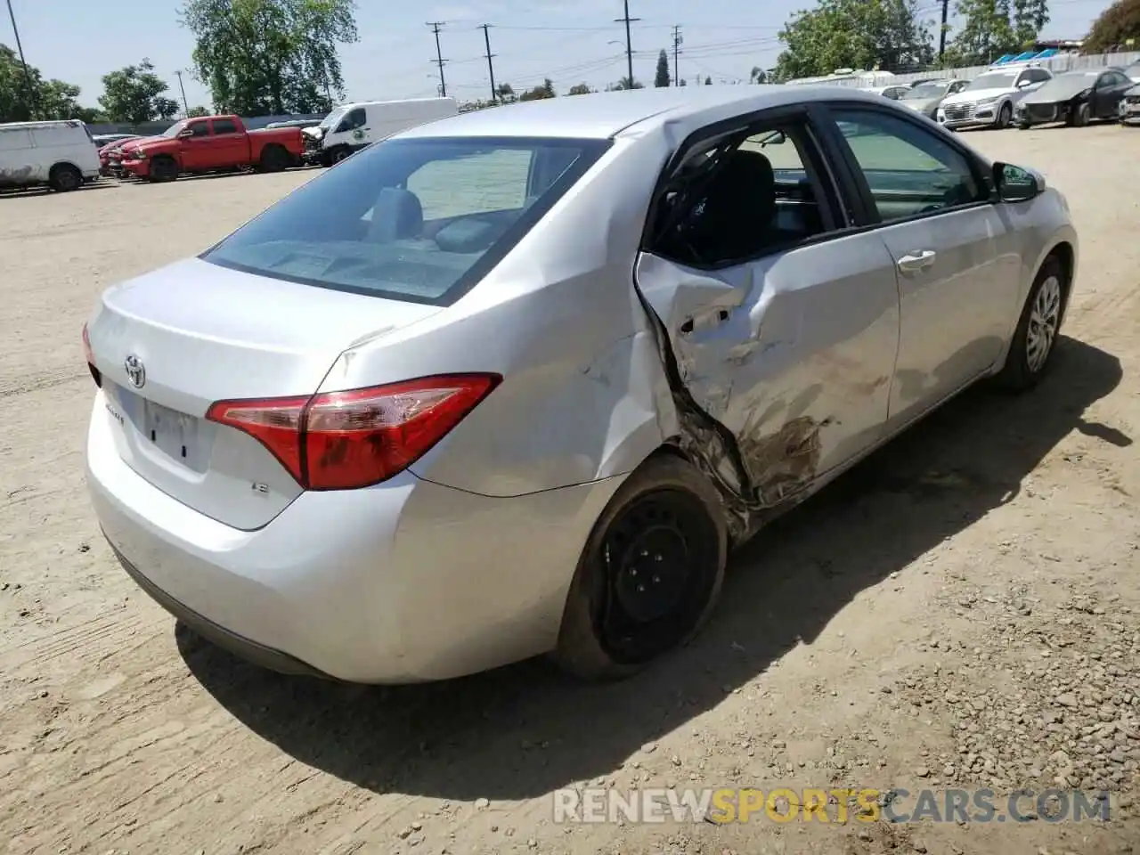 4 Photograph of a damaged car 5YFBURHE1KP935666 TOYOTA COROLLA 2019