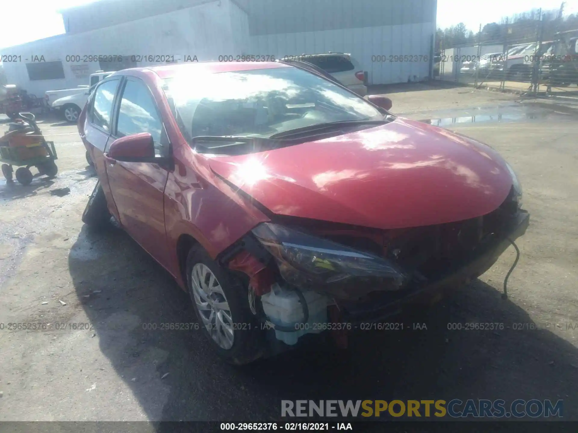 1 Photograph of a damaged car 5YFBURHE1KP935845 TOYOTA COROLLA 2019