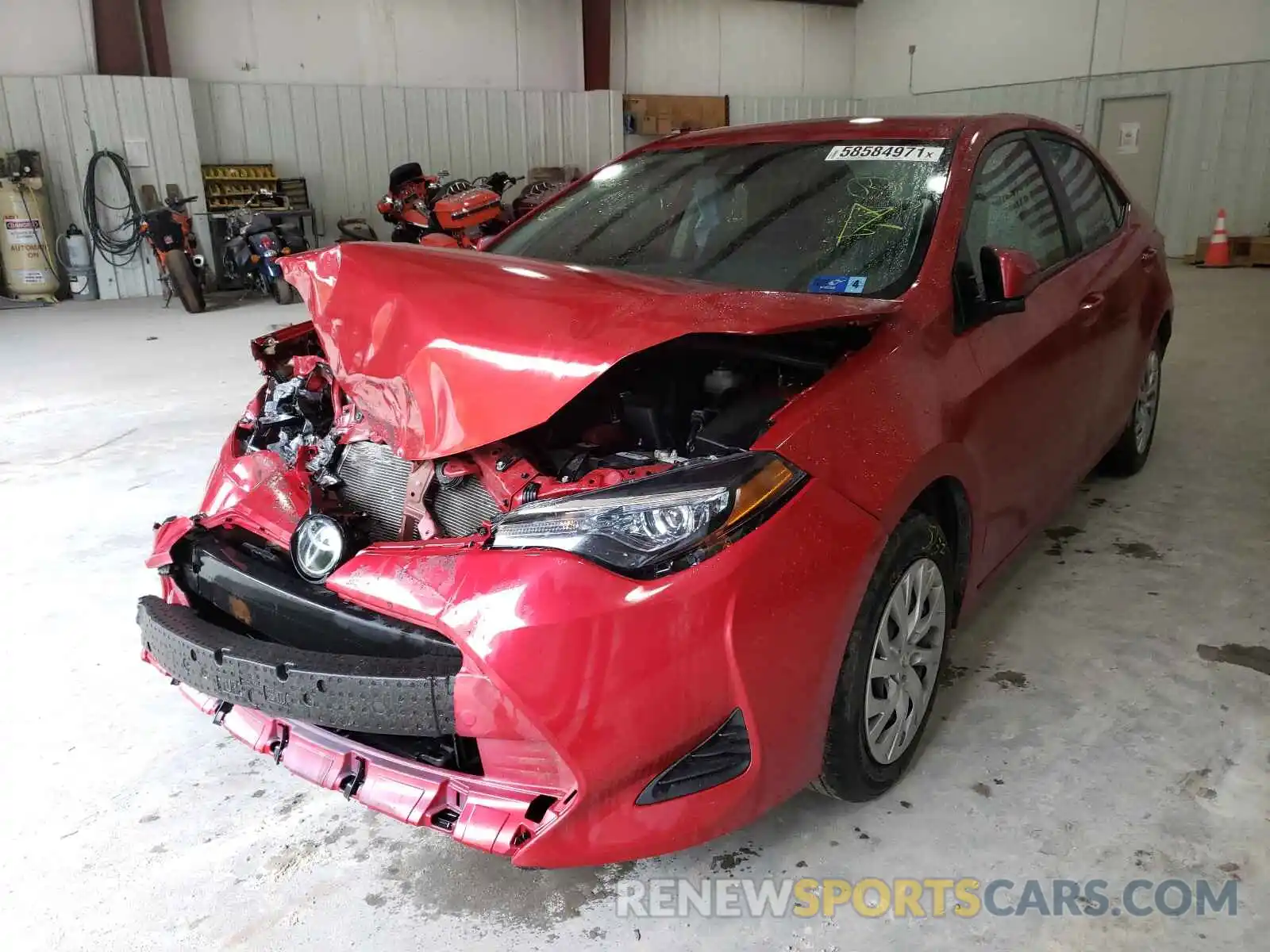 2 Photograph of a damaged car 5YFBURHE1KP936123 TOYOTA COROLLA 2019