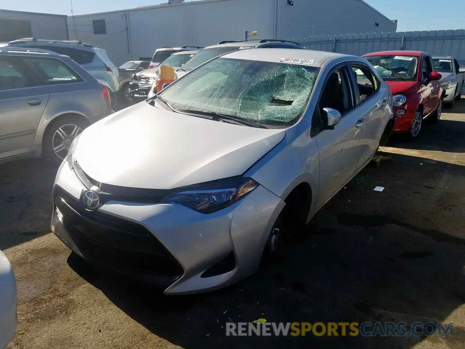 2 Photograph of a damaged car 5YFBURHE1KP936252 TOYOTA COROLLA 2019