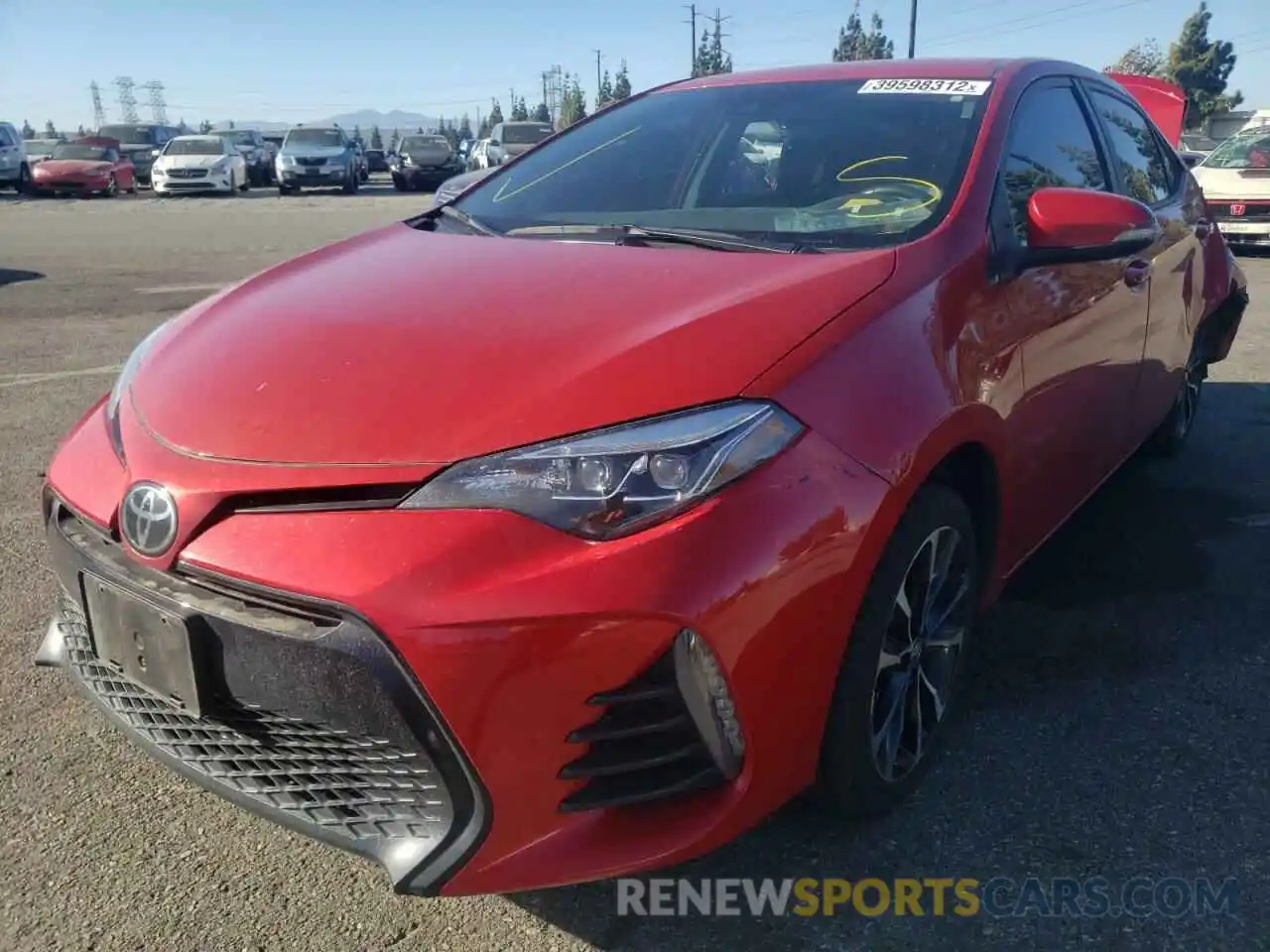 2 Photograph of a damaged car 5YFBURHE1KP936655 TOYOTA COROLLA 2019