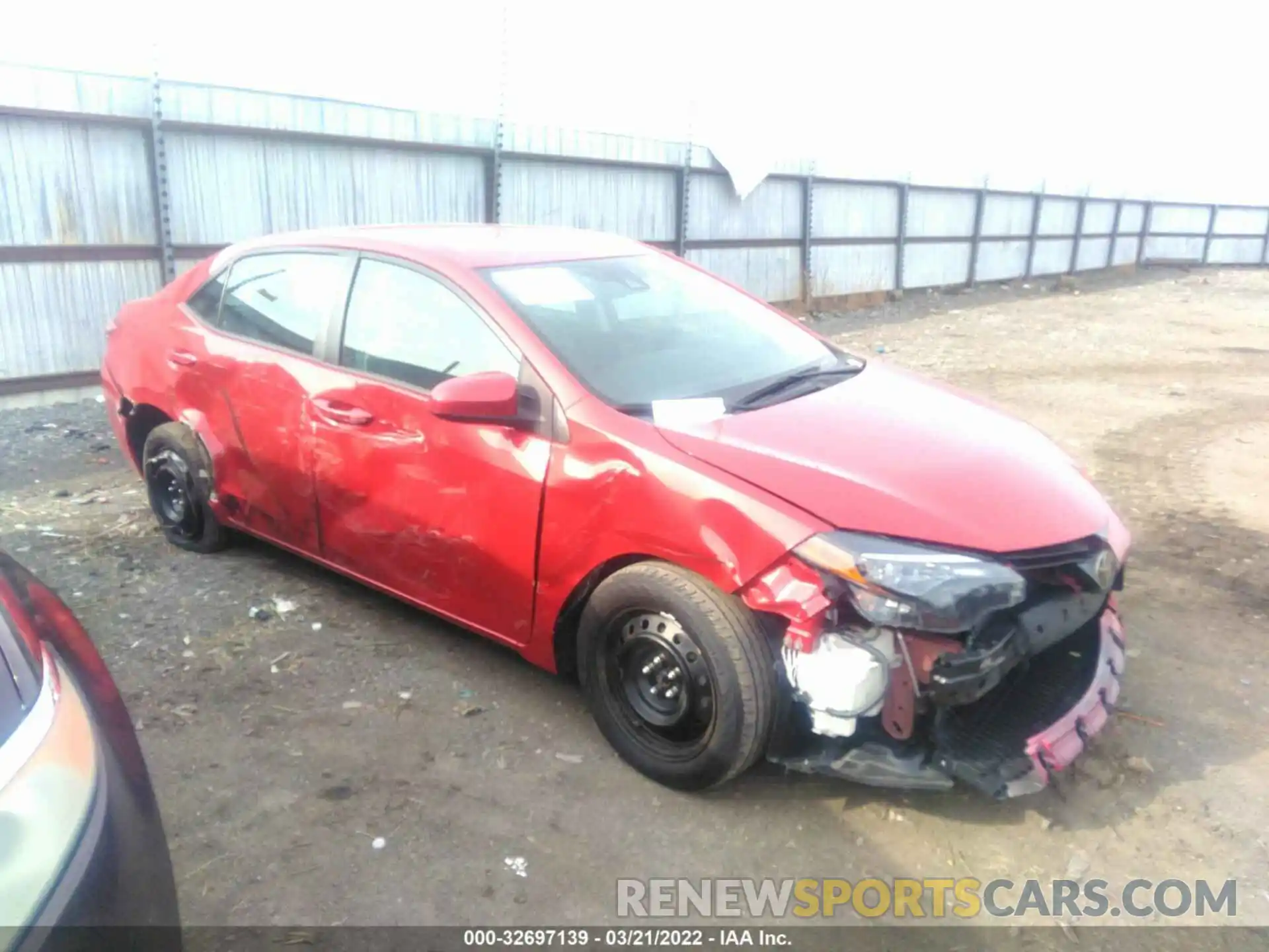 1 Photograph of a damaged car 5YFBURHE1KP937028 TOYOTA COROLLA 2019