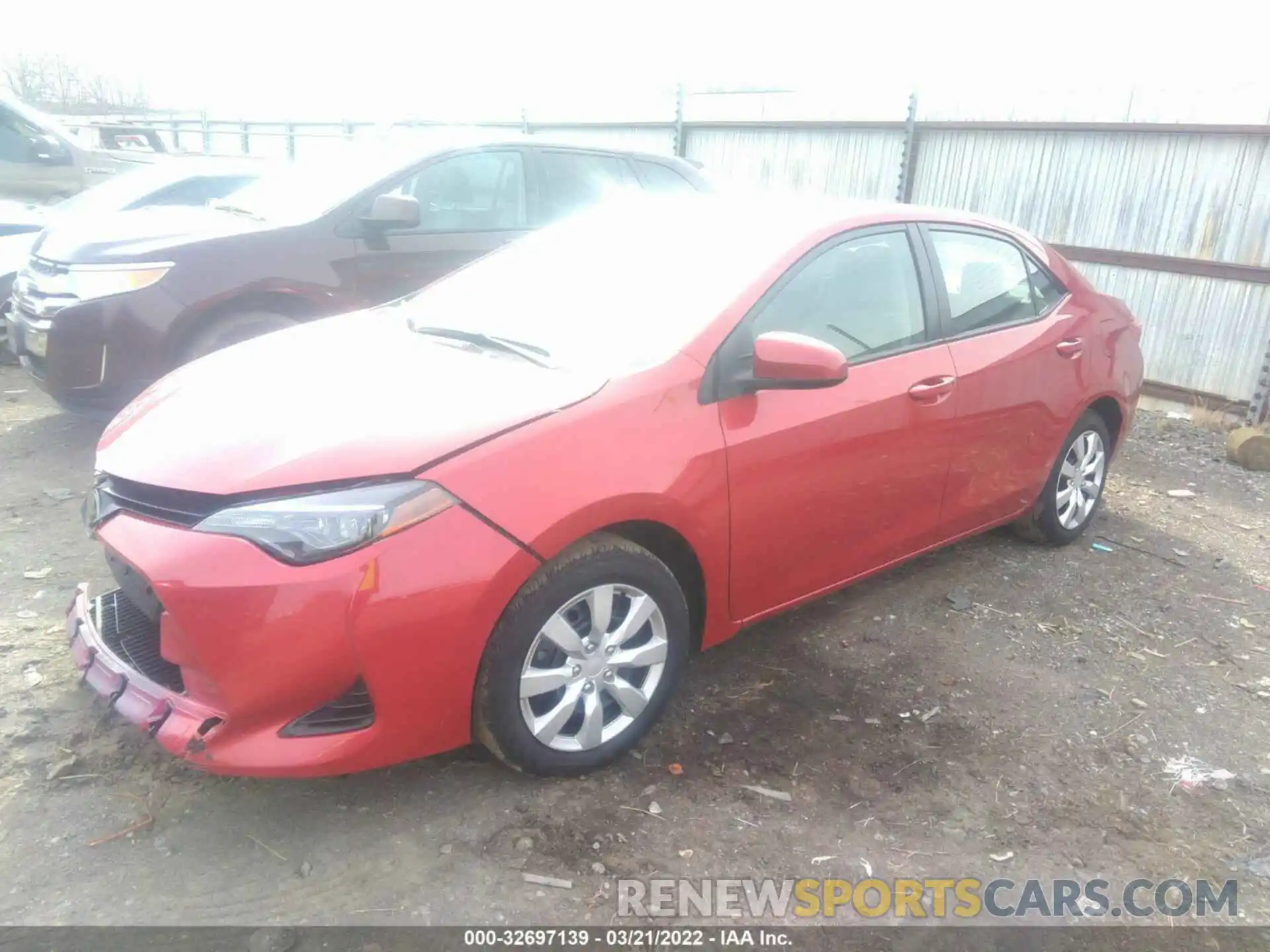 2 Photograph of a damaged car 5YFBURHE1KP937028 TOYOTA COROLLA 2019