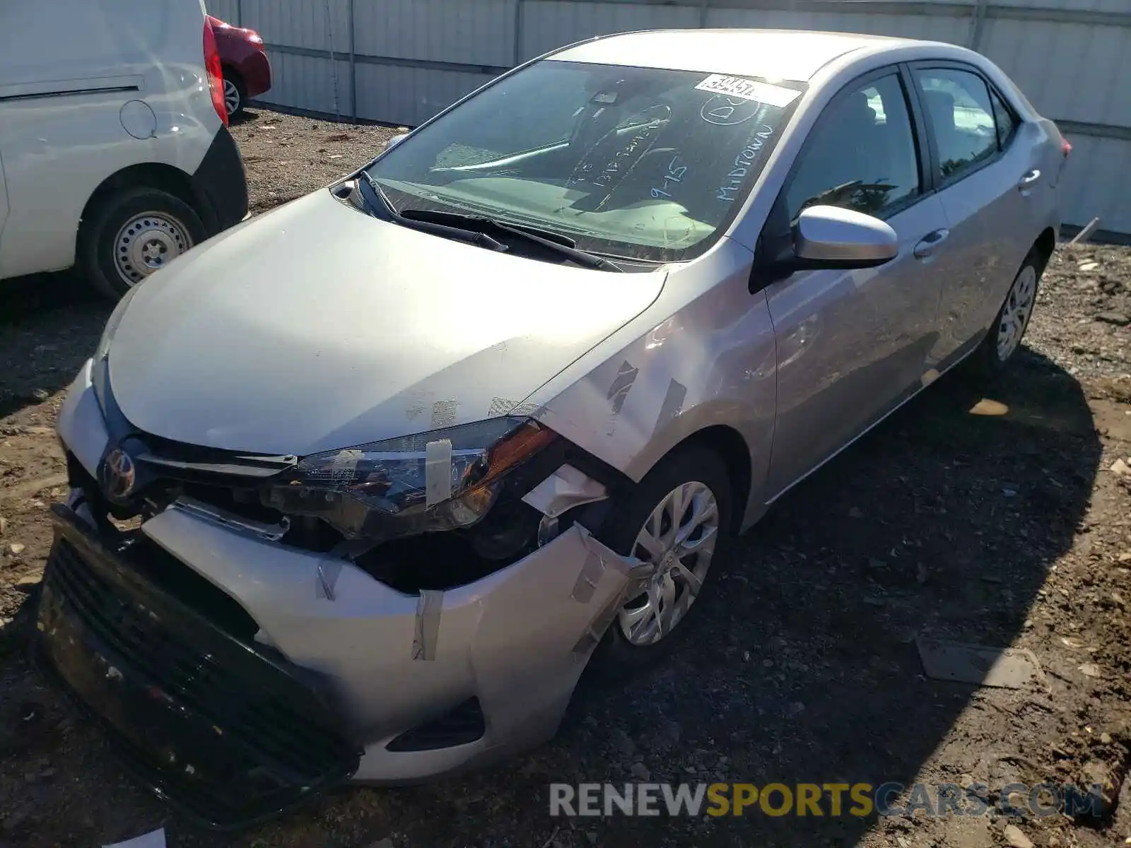 2 Photograph of a damaged car 5YFBURHE1KP937434 TOYOTA COROLLA 2019