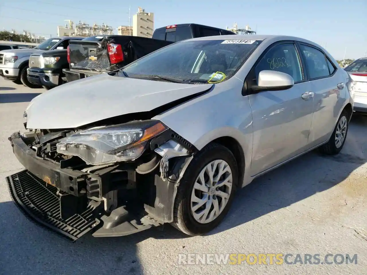 2 Photograph of a damaged car 5YFBURHE1KP937529 TOYOTA COROLLA 2019