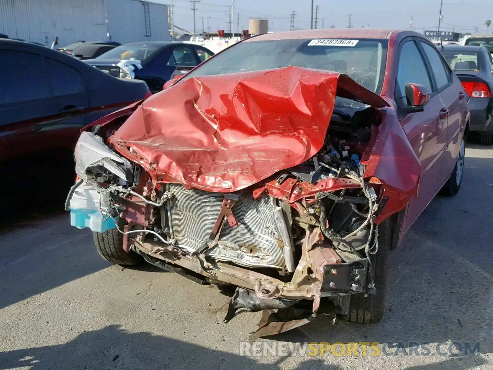 2 Photograph of a damaged car 5YFBURHE1KP937742 TOYOTA COROLLA 2019