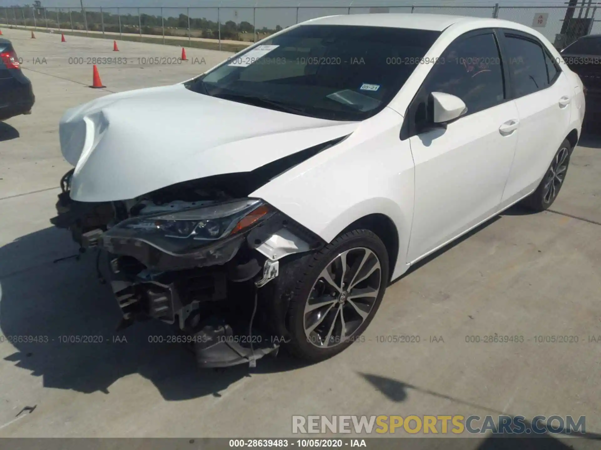 2 Photograph of a damaged car 5YFBURHE1KP938096 TOYOTA COROLLA 2019