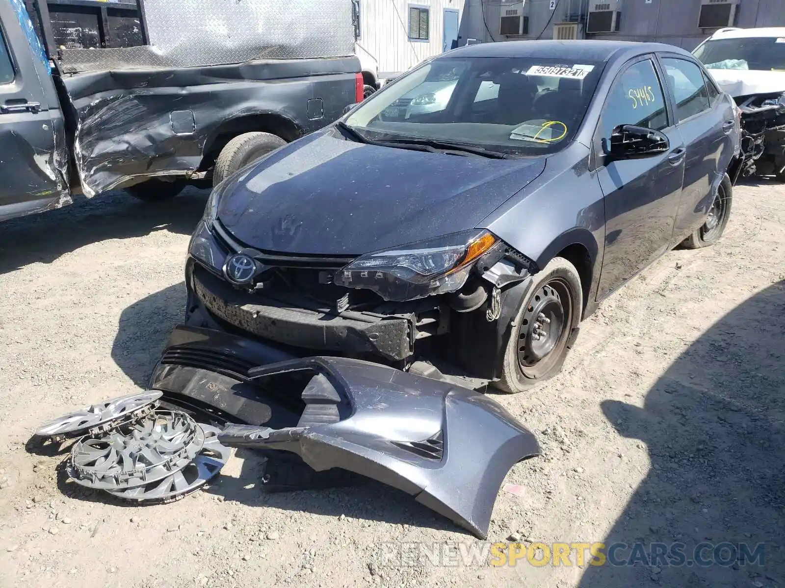 2 Photograph of a damaged car 5YFBURHE1KP939376 TOYOTA COROLLA 2019