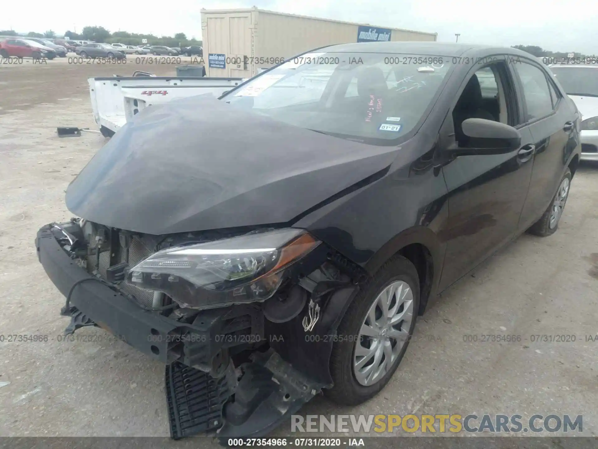 2 Photograph of a damaged car 5YFBURHE1KP939989 TOYOTA COROLLA 2019