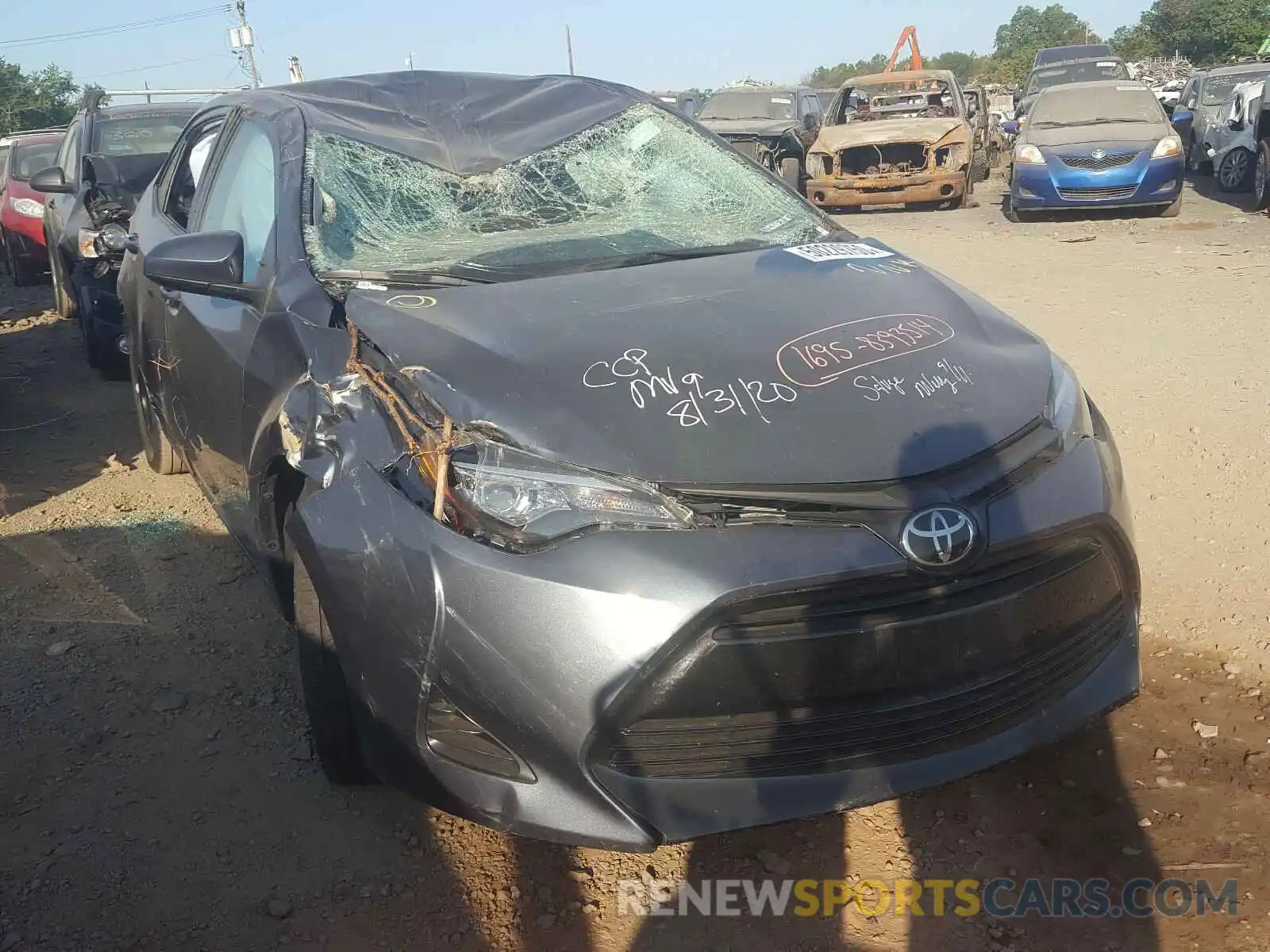 1 Photograph of a damaged car 5YFBURHE1KP940186 TOYOTA COROLLA 2019