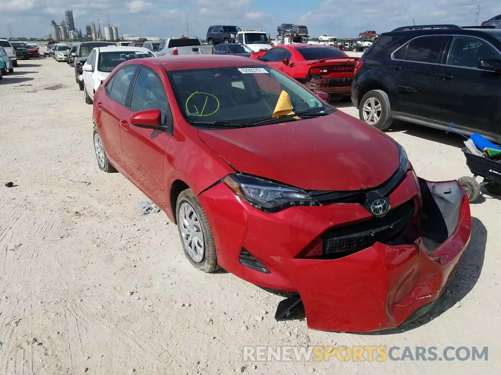 1 Photograph of a damaged car 5YFBURHE1KP940284 TOYOTA COROLLA 2019