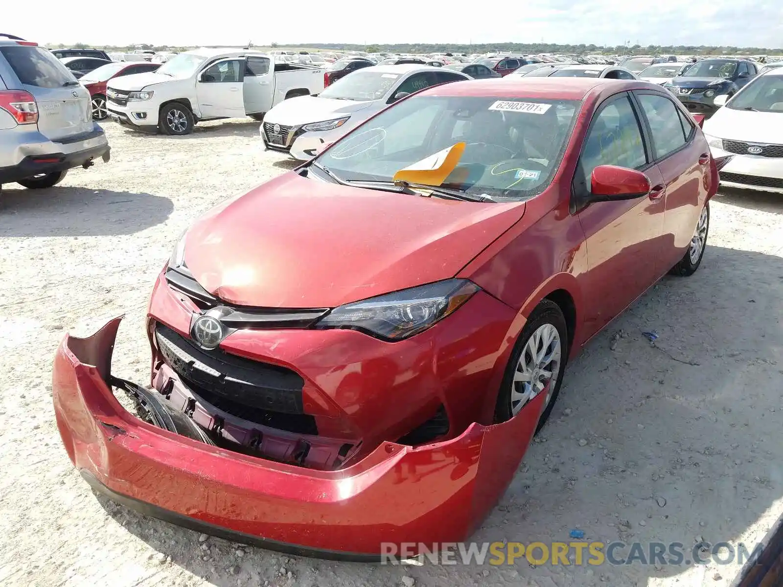 2 Photograph of a damaged car 5YFBURHE1KP940284 TOYOTA COROLLA 2019