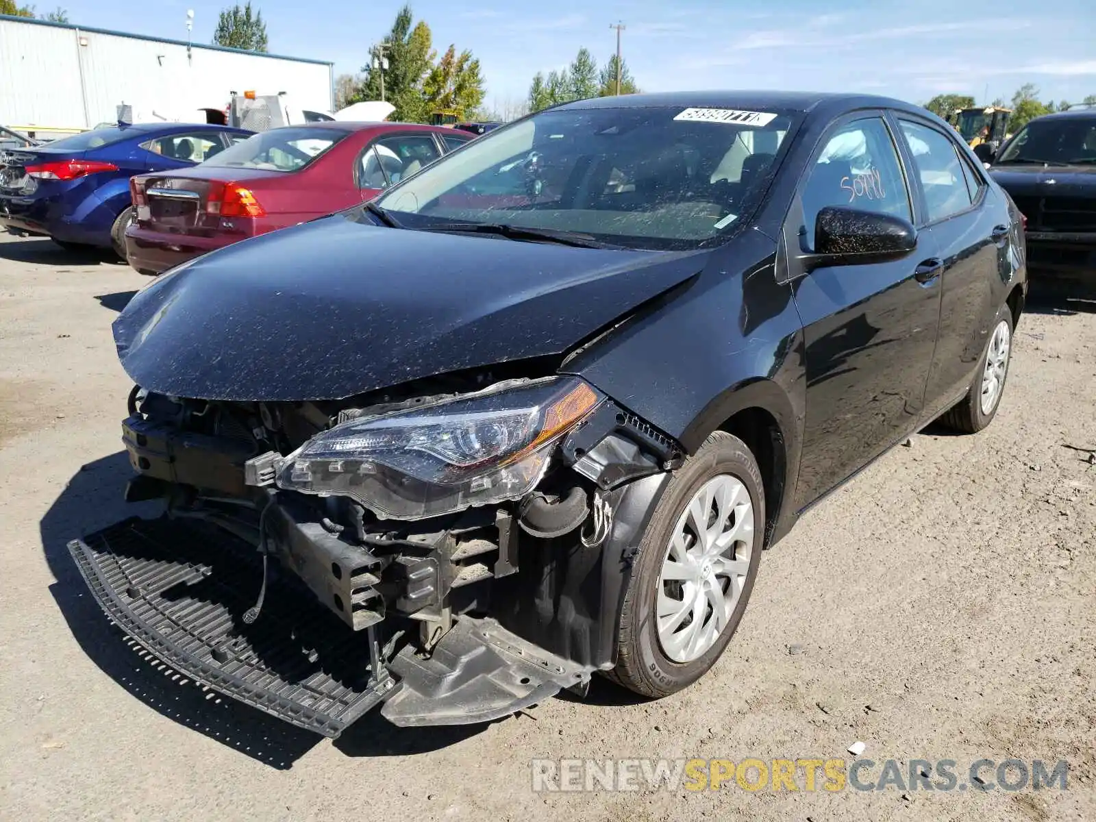 2 Photograph of a damaged car 5YFBURHE1KP941614 TOYOTA COROLLA 2019