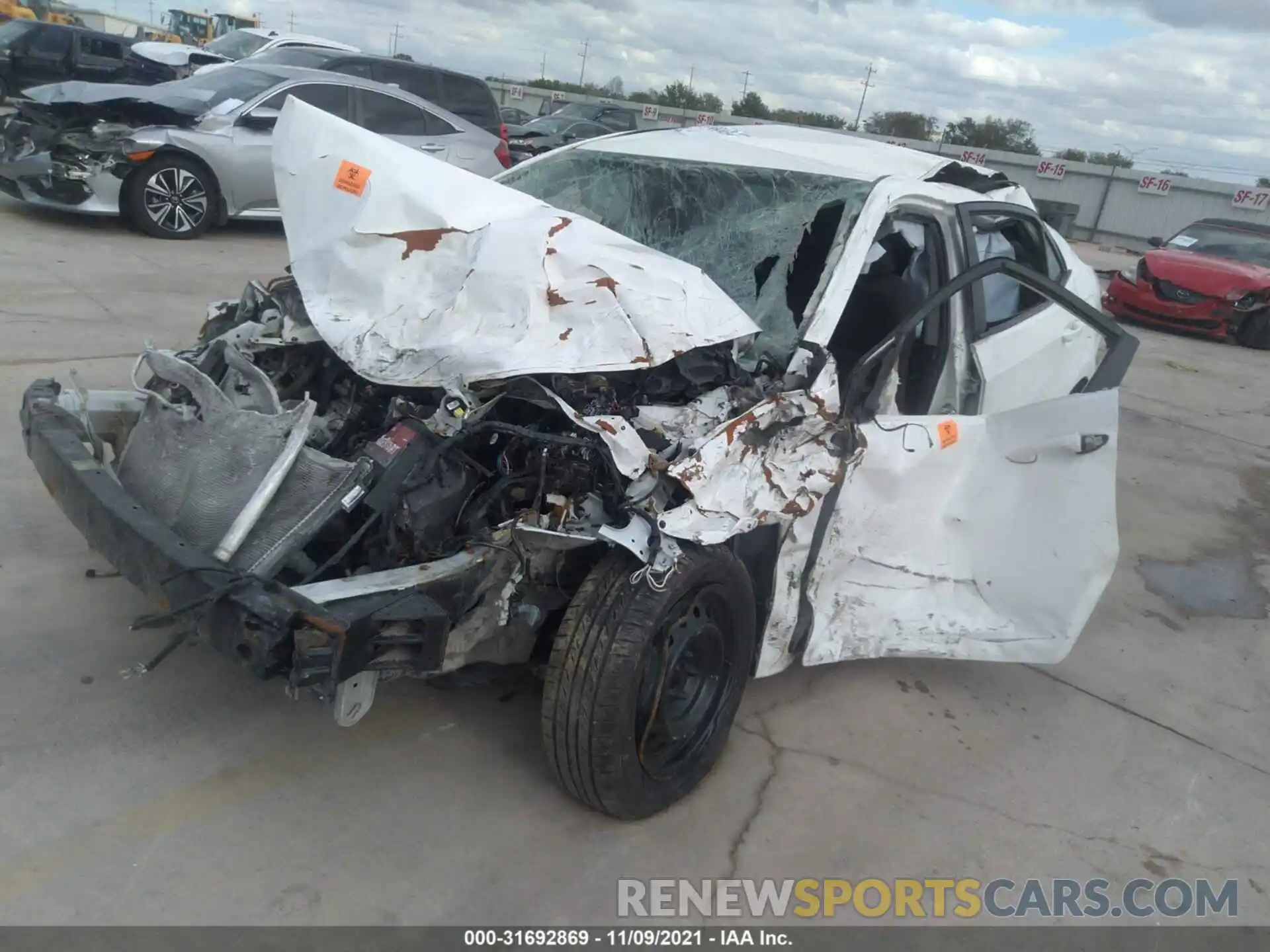 2 Photograph of a damaged car 5YFBURHE1KP941810 TOYOTA COROLLA 2019