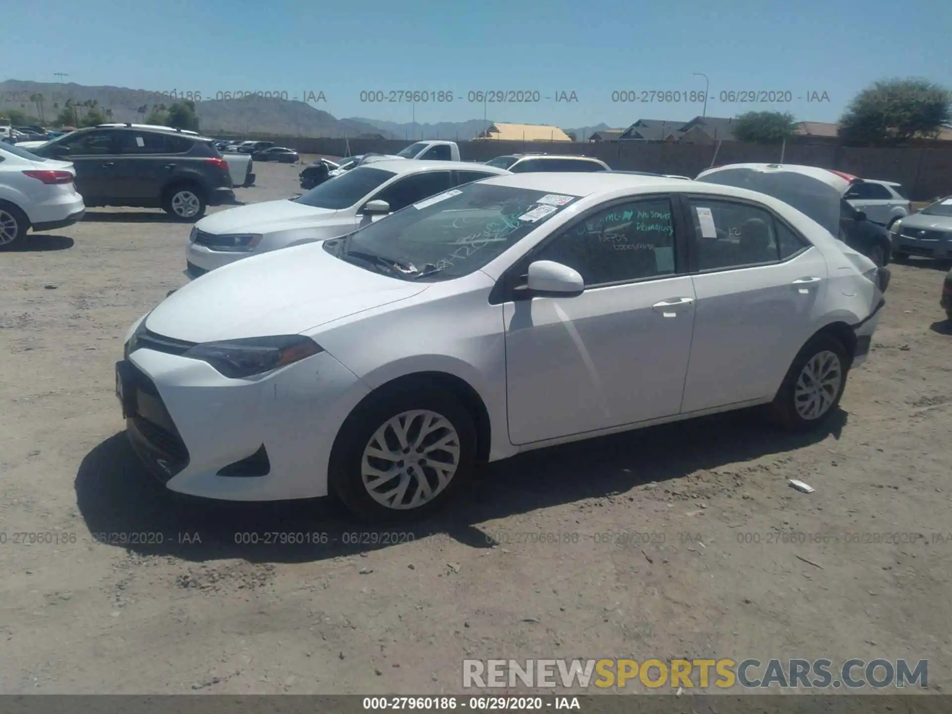 2 Photograph of a damaged car 5YFBURHE1KP942021 TOYOTA COROLLA 2019