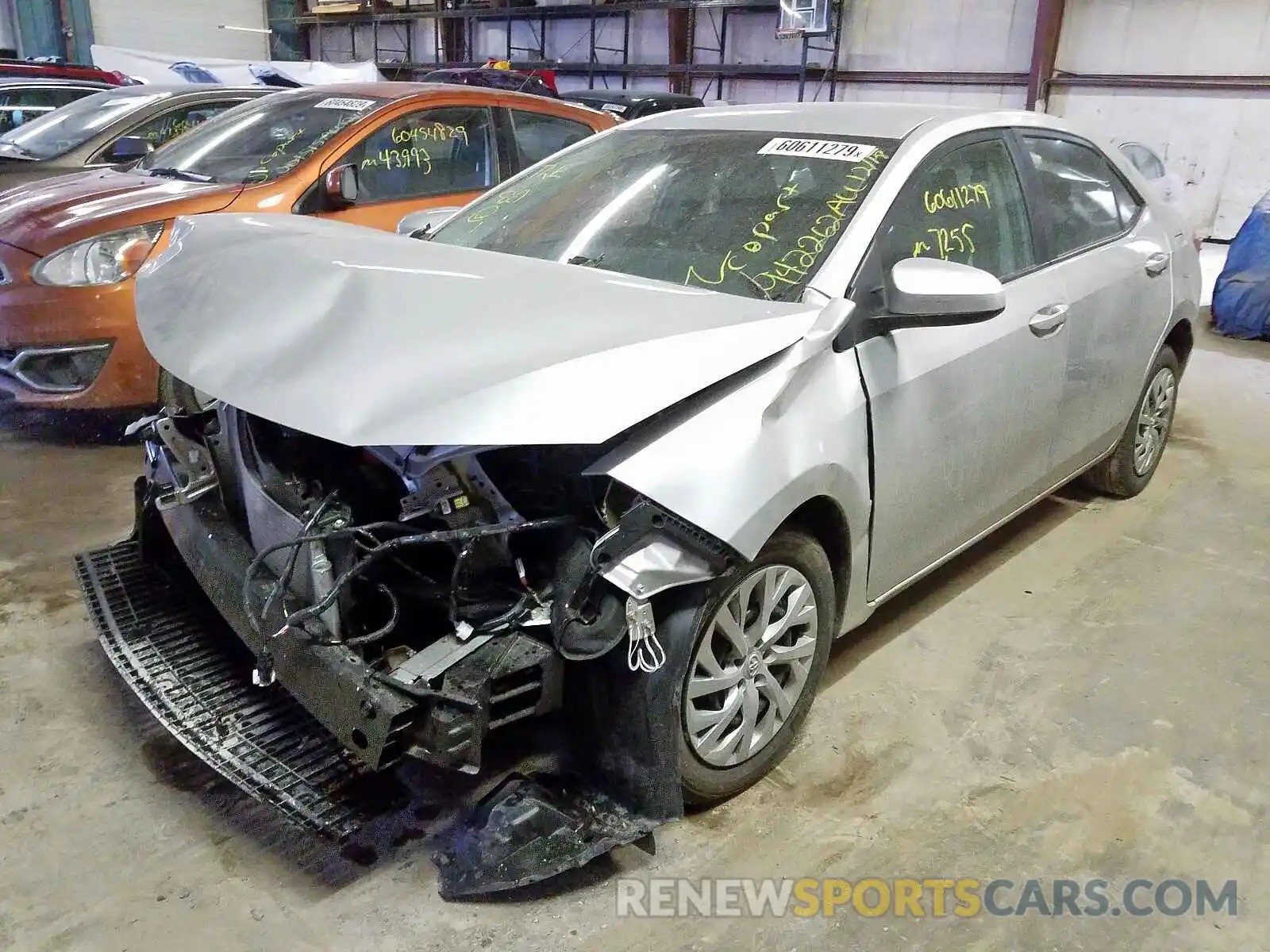 2 Photograph of a damaged car 5YFBURHE1KP942262 TOYOTA COROLLA 2019