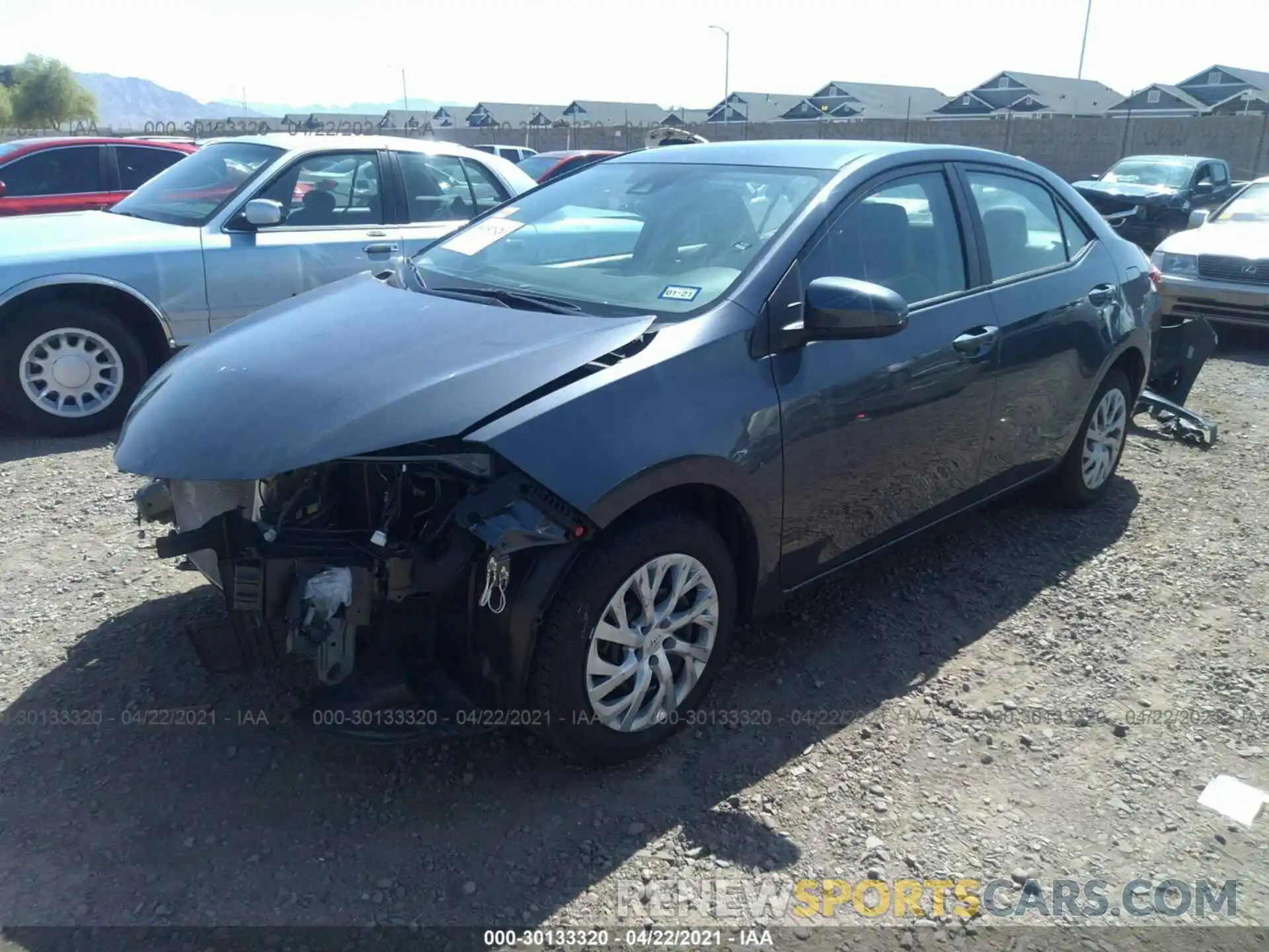 2 Photograph of a damaged car 5YFBURHE1KP942777 TOYOTA COROLLA 2019