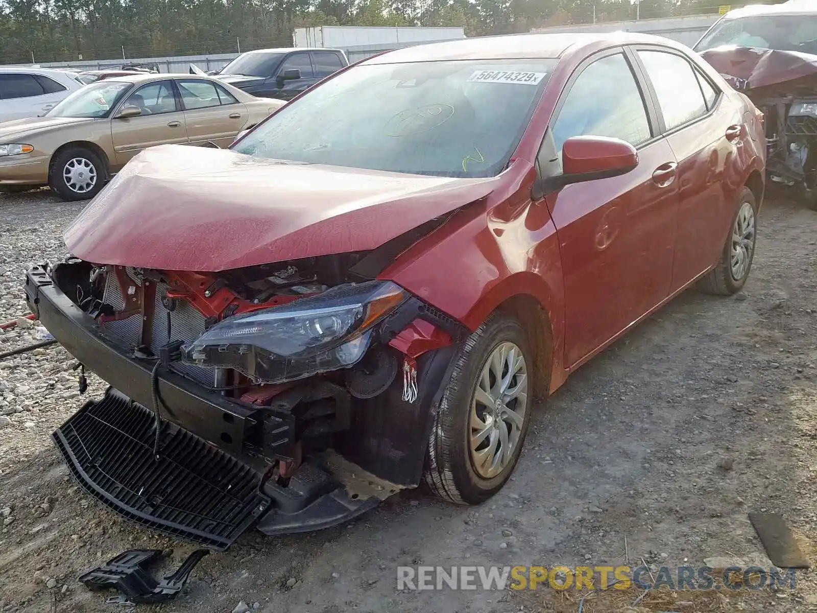 2 Photograph of a damaged car 5YFBURHE1KP943900 TOYOTA COROLLA 2019
