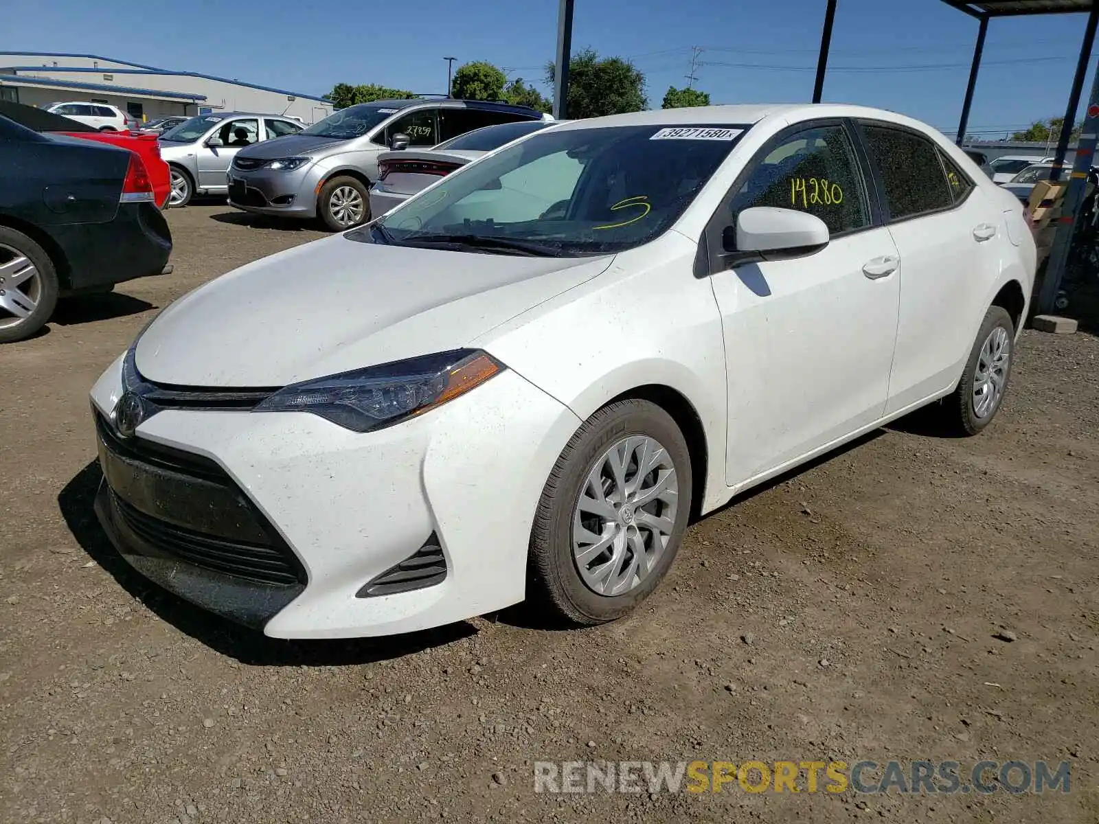 2 Photograph of a damaged car 5YFBURHE1KP944027 TOYOTA COROLLA 2019