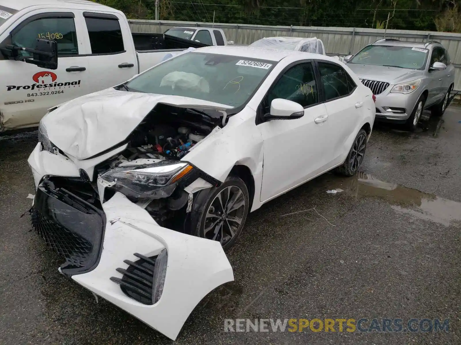 2 Photograph of a damaged car 5YFBURHE1KP946022 TOYOTA COROLLA 2019