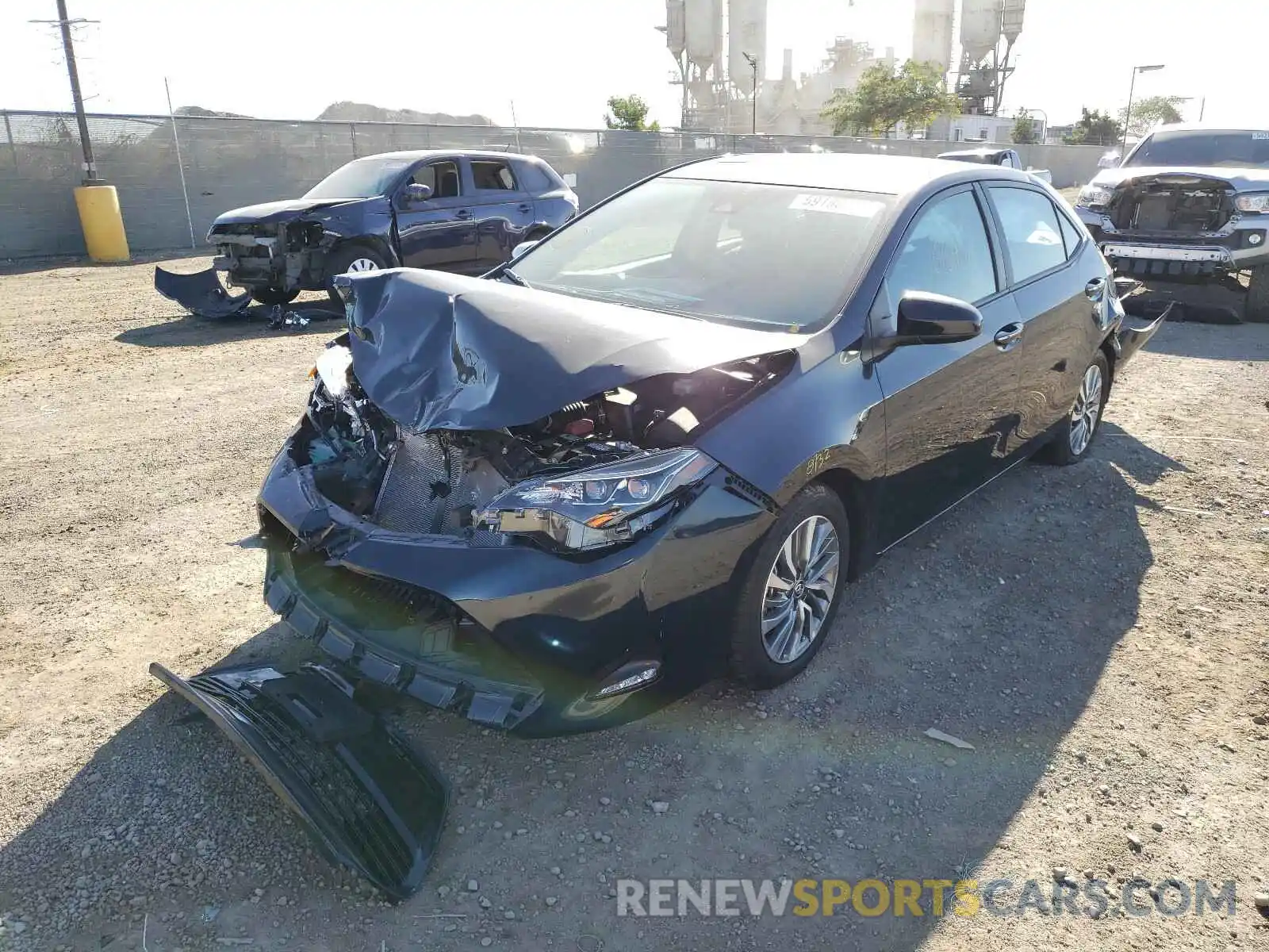 2 Photograph of a damaged car 5YFBURHE1KP946568 TOYOTA COROLLA 2019