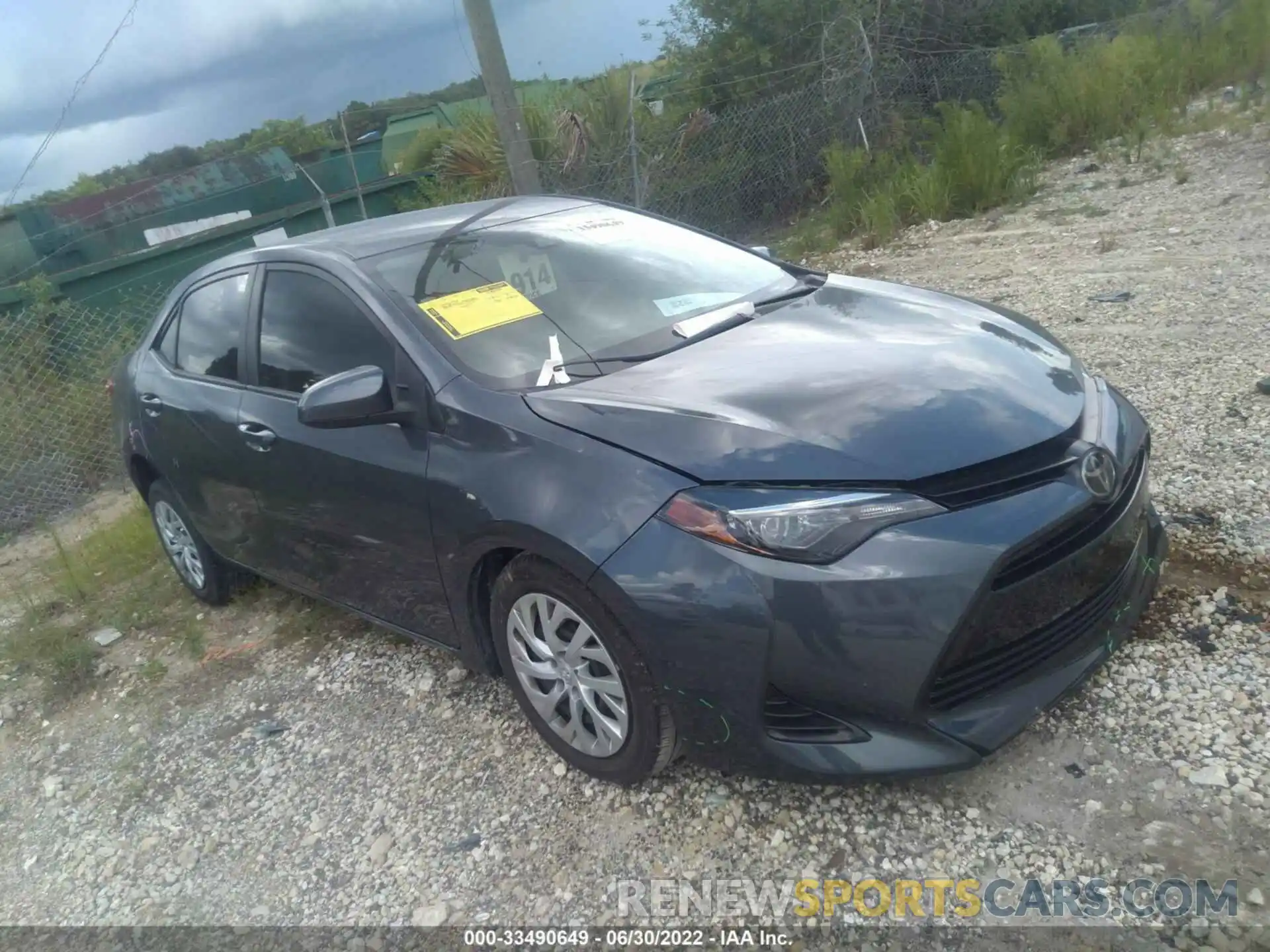 1 Photograph of a damaged car 5YFBURHE1KP946666 TOYOTA COROLLA 2019