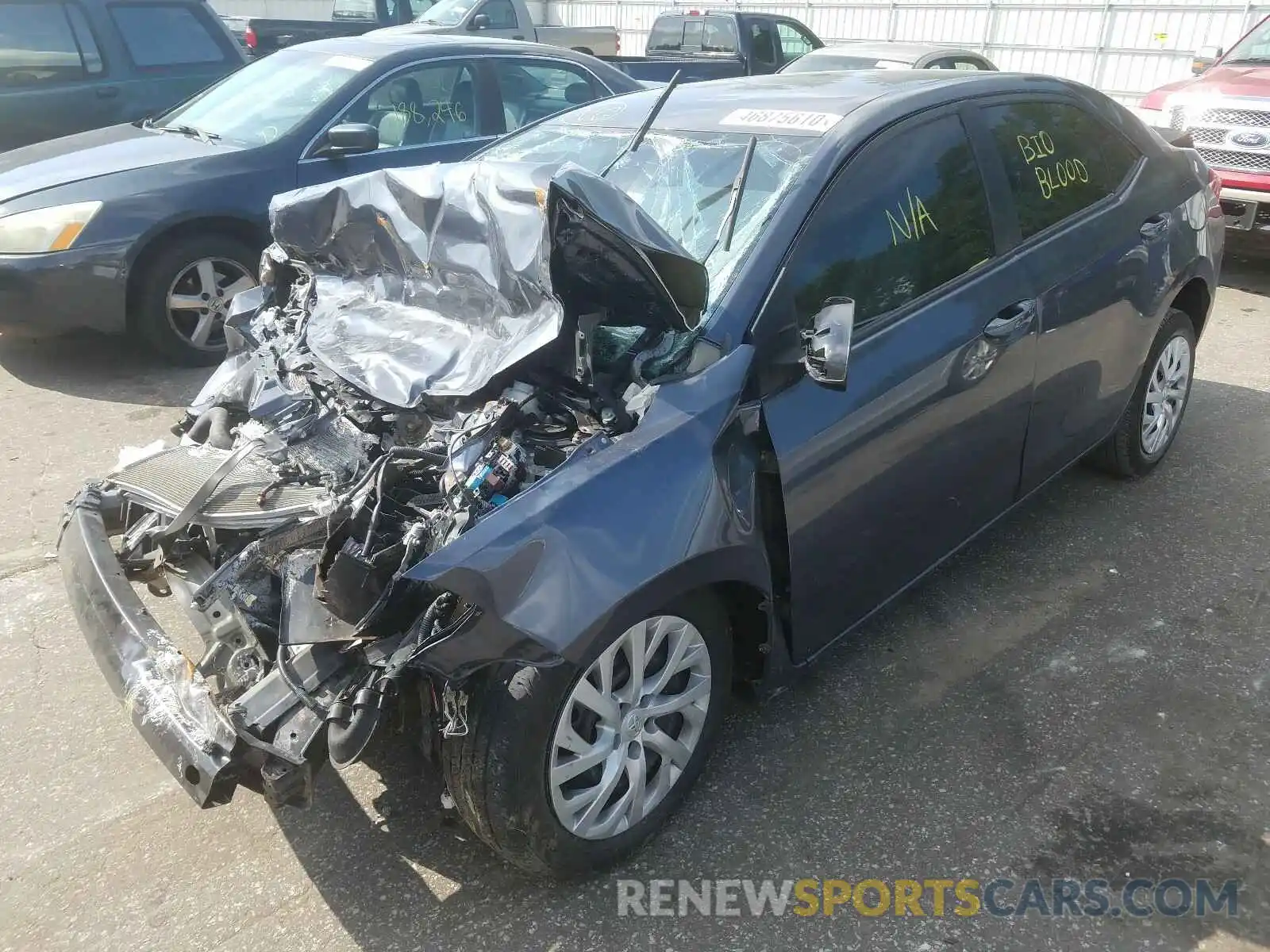 2 Photograph of a damaged car 5YFBURHE1KP947266 TOYOTA COROLLA 2019