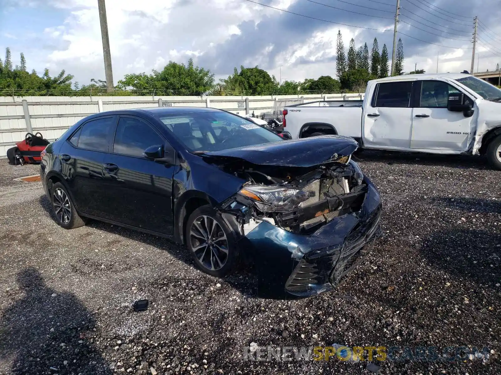 1 Photograph of a damaged car 5YFBURHE1KP947624 TOYOTA COROLLA 2019