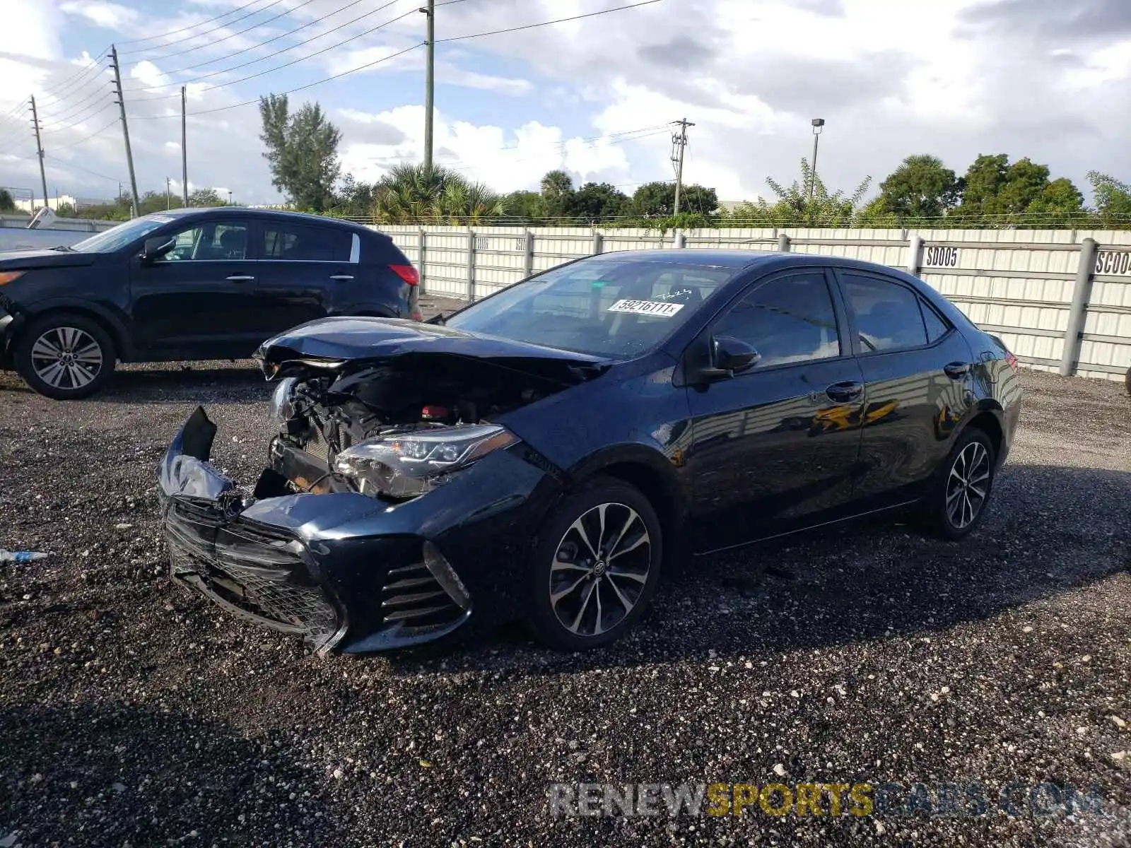 2 Photograph of a damaged car 5YFBURHE1KP947624 TOYOTA COROLLA 2019