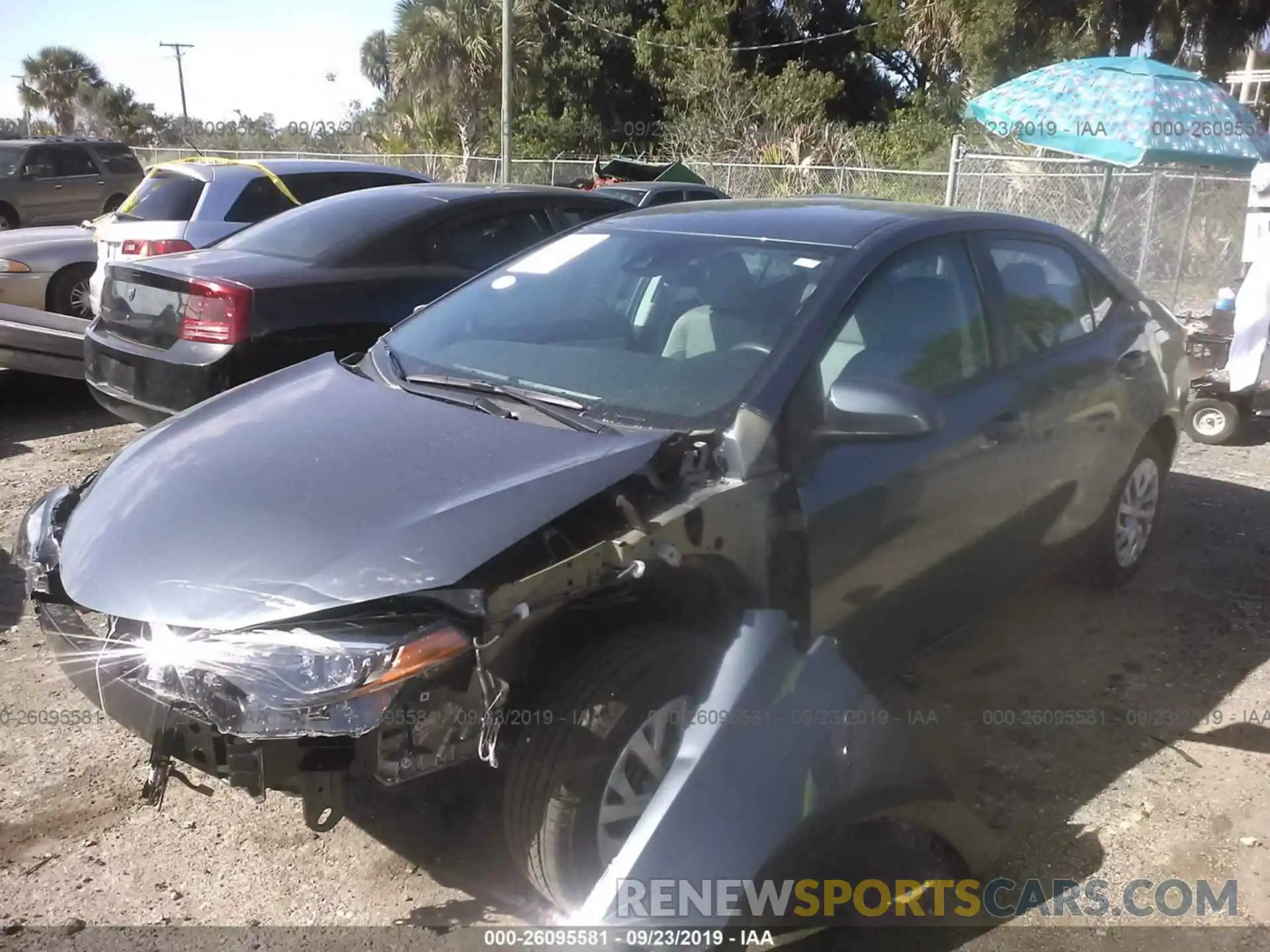 2 Photograph of a damaged car 5YFBURHE1KP947946 TOYOTA COROLLA 2019