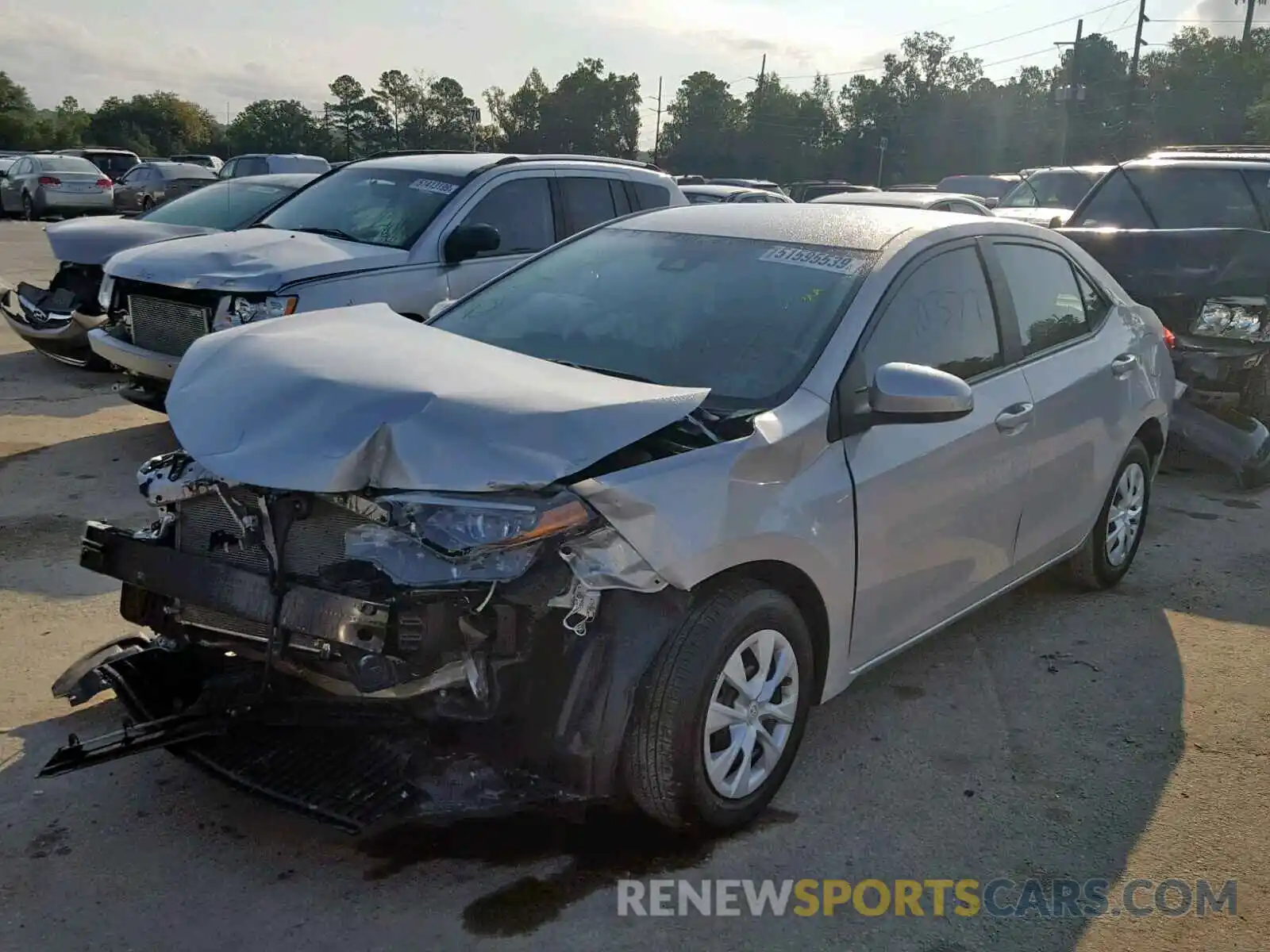 2 Photograph of a damaged car 5YFBURHE1KP948028 TOYOTA COROLLA 2019