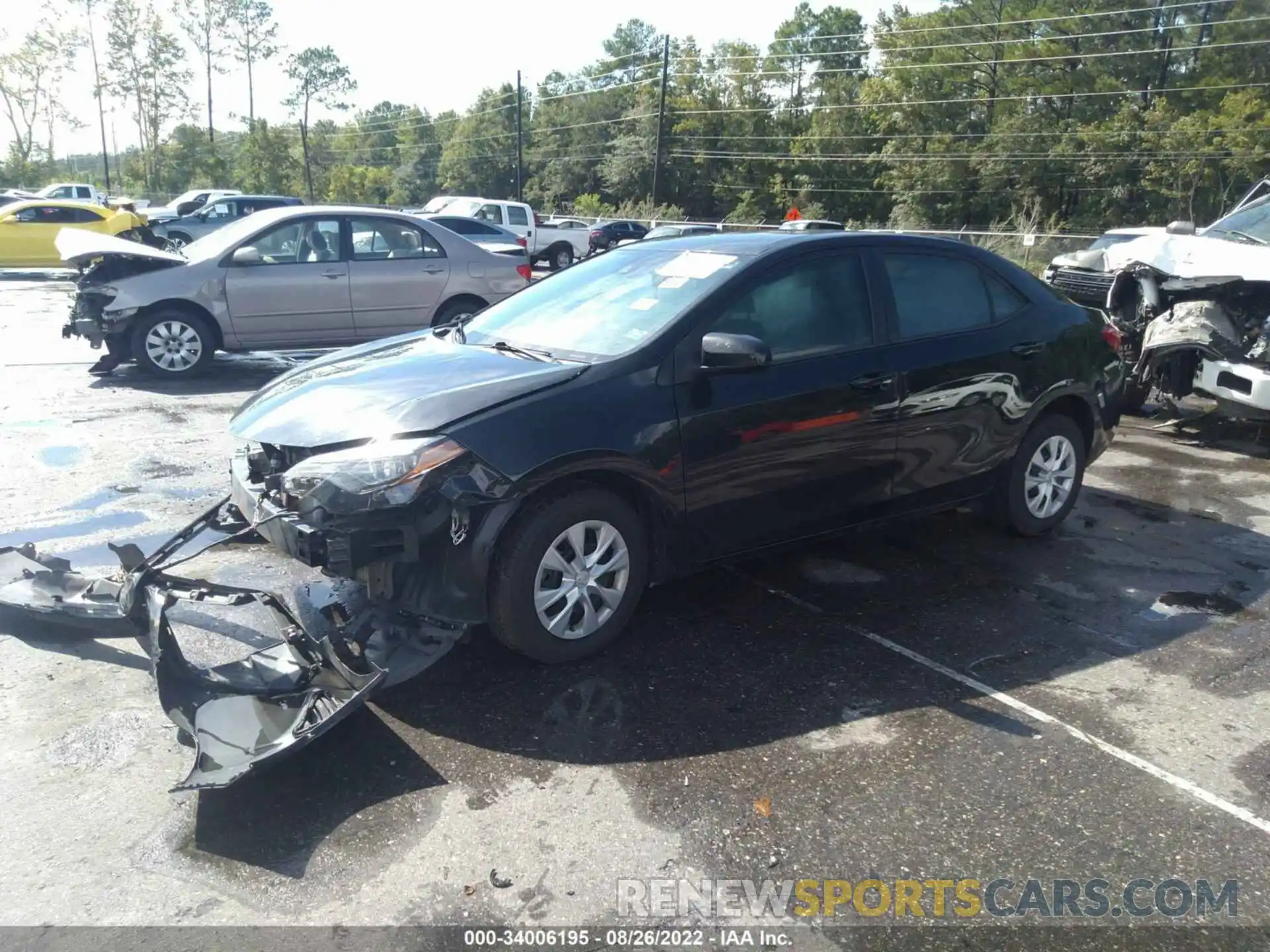 2 Photograph of a damaged car 5YFBURHE1KP949020 TOYOTA COROLLA 2019