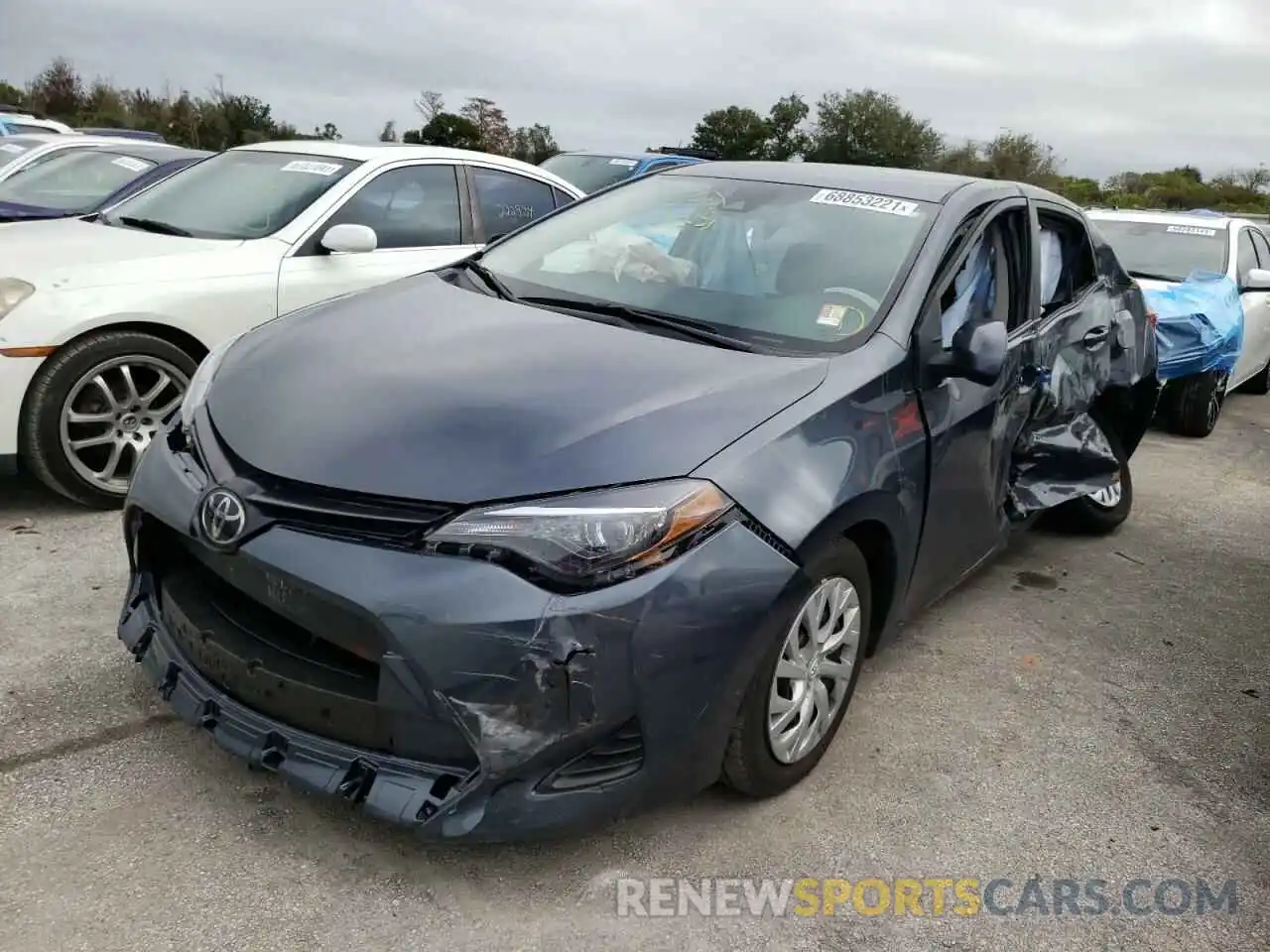 2 Photograph of a damaged car 5YFBURHE1KP949583 TOYOTA COROLLA 2019