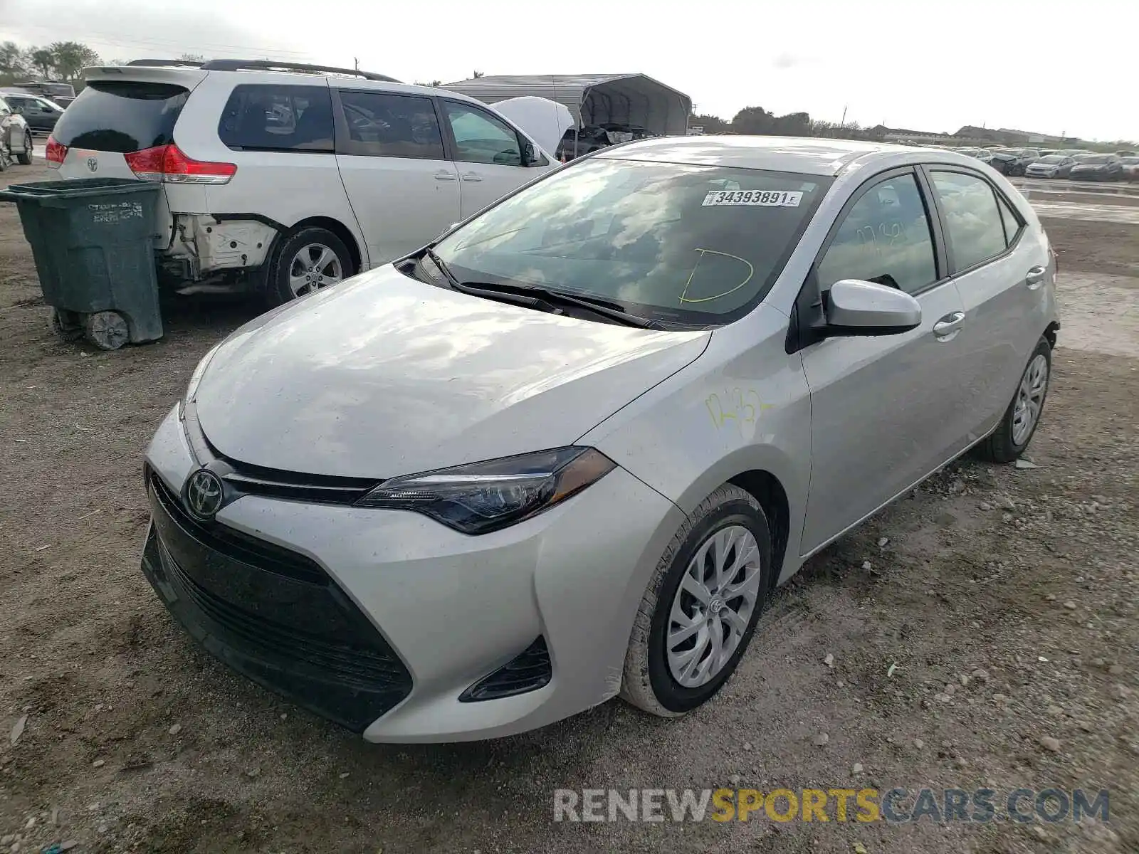 2 Photograph of a damaged car 5YFBURHE2KP856300 TOYOTA COROLLA 2019