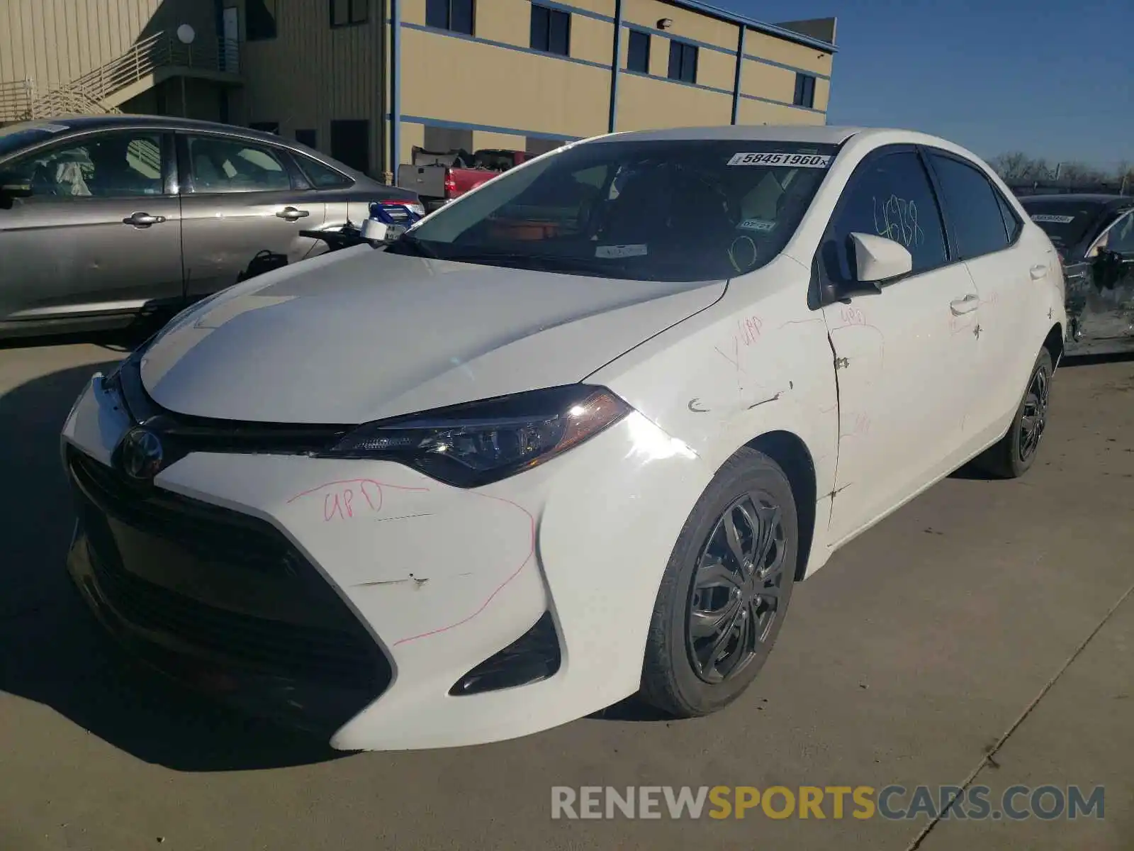 2 Photograph of a damaged car 5YFBURHE2KP857110 TOYOTA COROLLA 2019