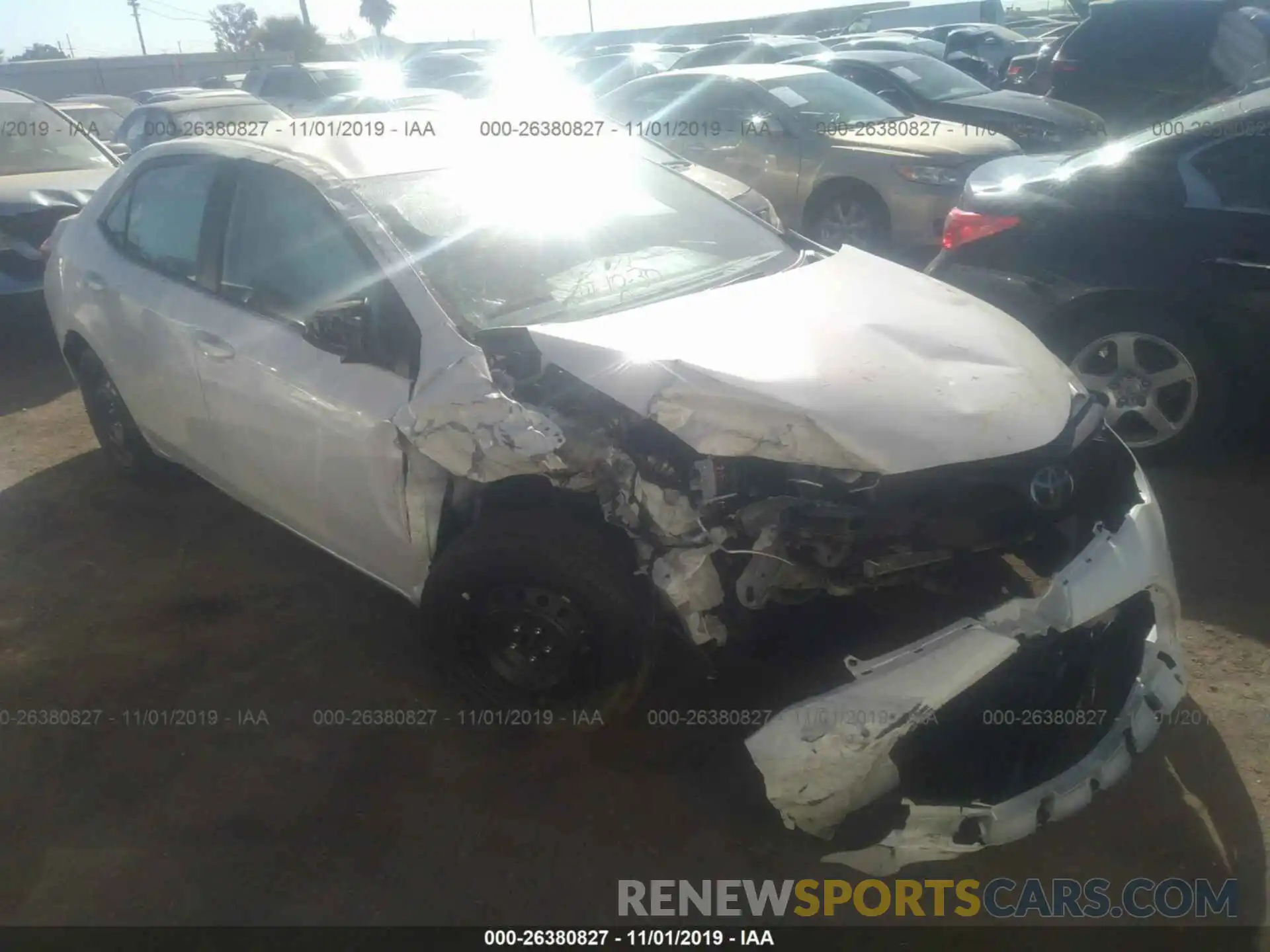 1 Photograph of a damaged car 5YFBURHE2KP858676 TOYOTA COROLLA 2019