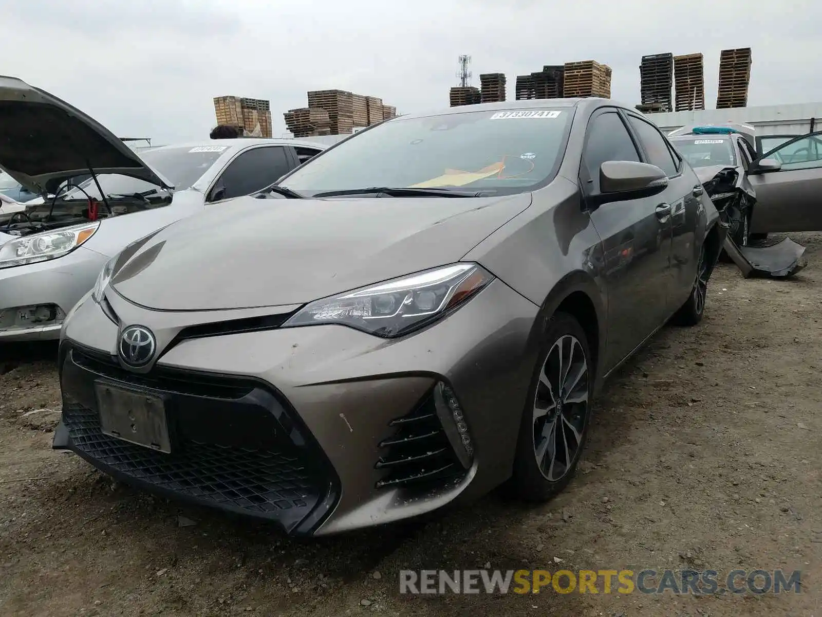 2 Photograph of a damaged car 5YFBURHE2KP859374 TOYOTA COROLLA 2019