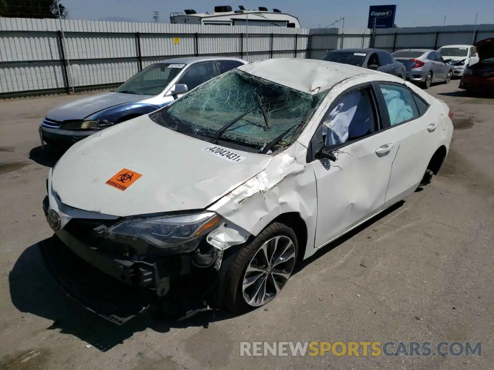 2 Photograph of a damaged car 5YFBURHE2KP859701 TOYOTA COROLLA 2019