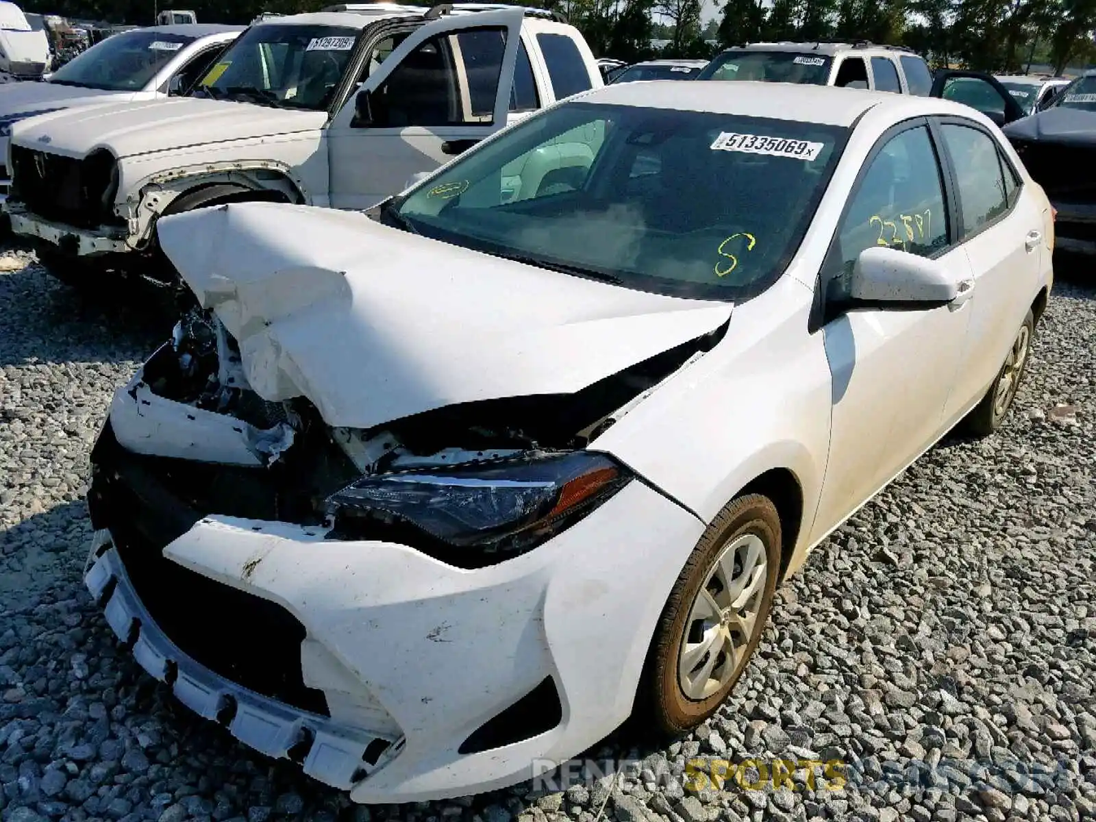 2 Photograph of a damaged car 5YFBURHE2KP859973 TOYOTA COROLLA 2019