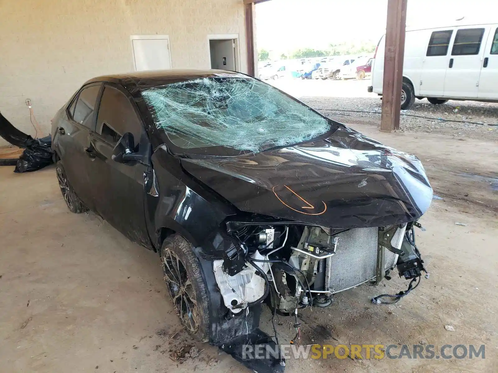 1 Photograph of a damaged car 5YFBURHE2KP860122 TOYOTA COROLLA 2019