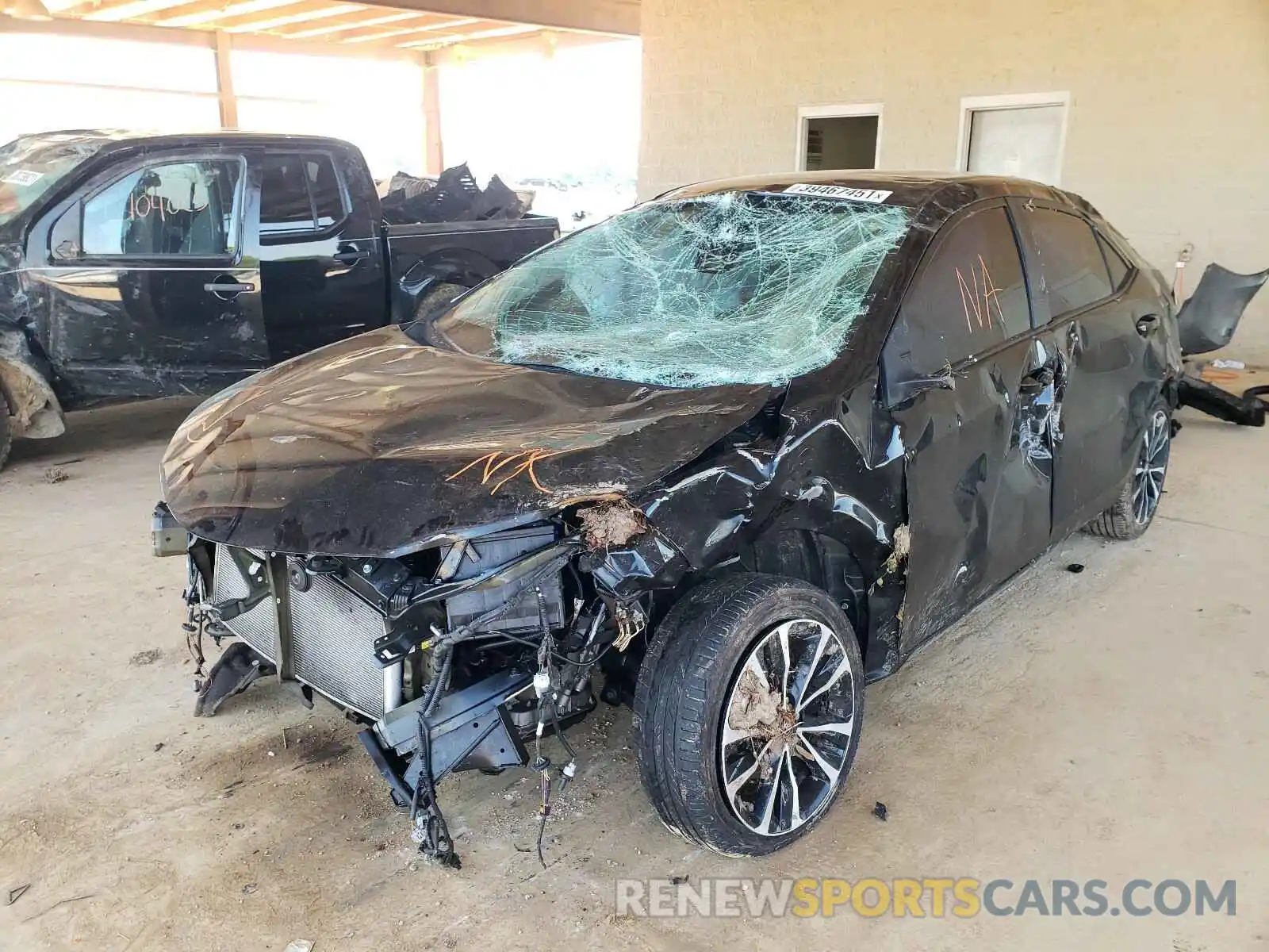 2 Photograph of a damaged car 5YFBURHE2KP860122 TOYOTA COROLLA 2019