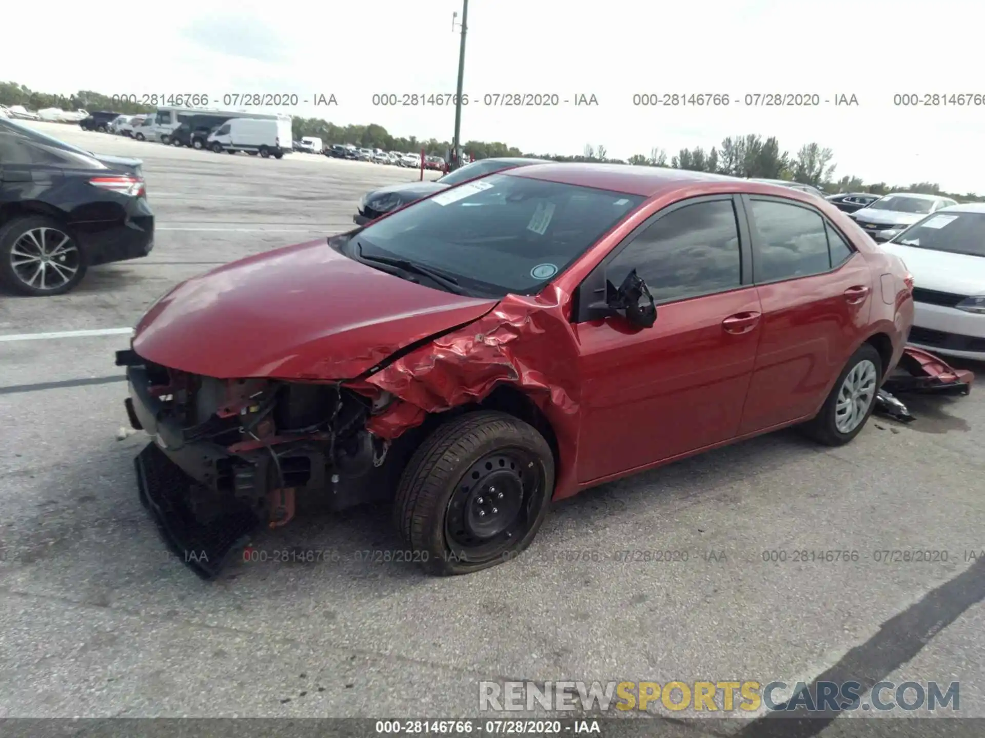 2 Photograph of a damaged car 5YFBURHE2KP860279 TOYOTA COROLLA 2019