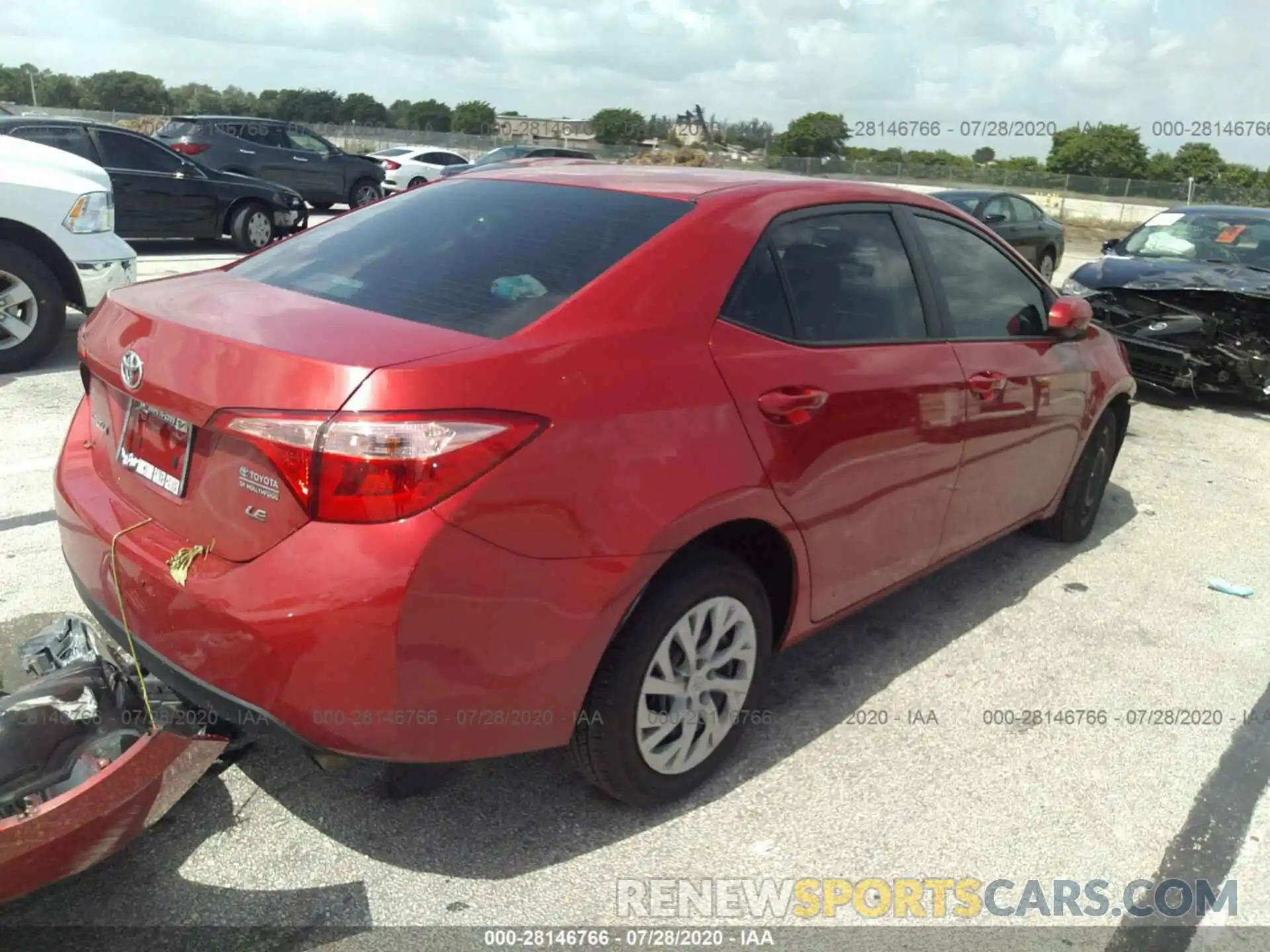 4 Photograph of a damaged car 5YFBURHE2KP860279 TOYOTA COROLLA 2019