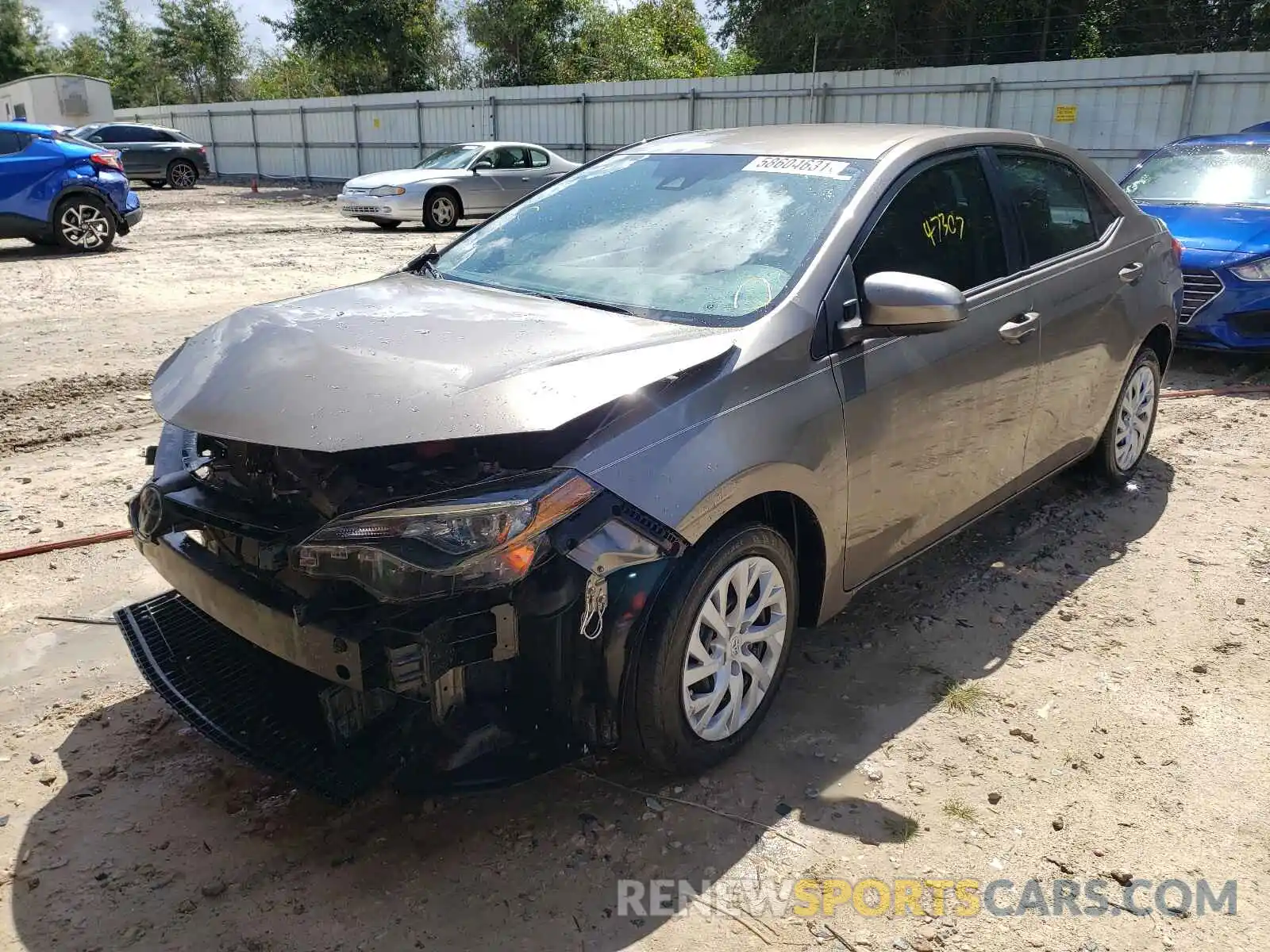 2 Photograph of a damaged car 5YFBURHE2KP860752 TOYOTA COROLLA 2019