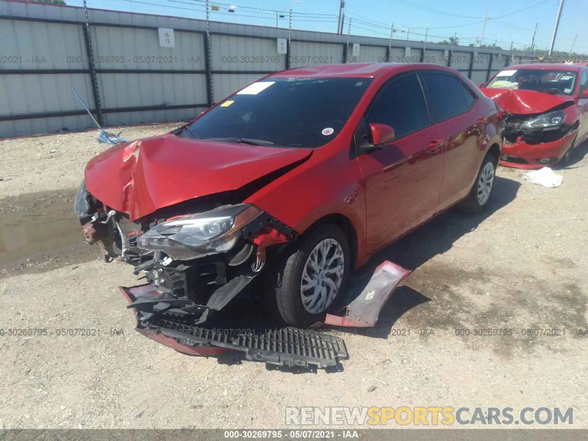 2 Photograph of a damaged car 5YFBURHE2KP863330 TOYOTA COROLLA 2019