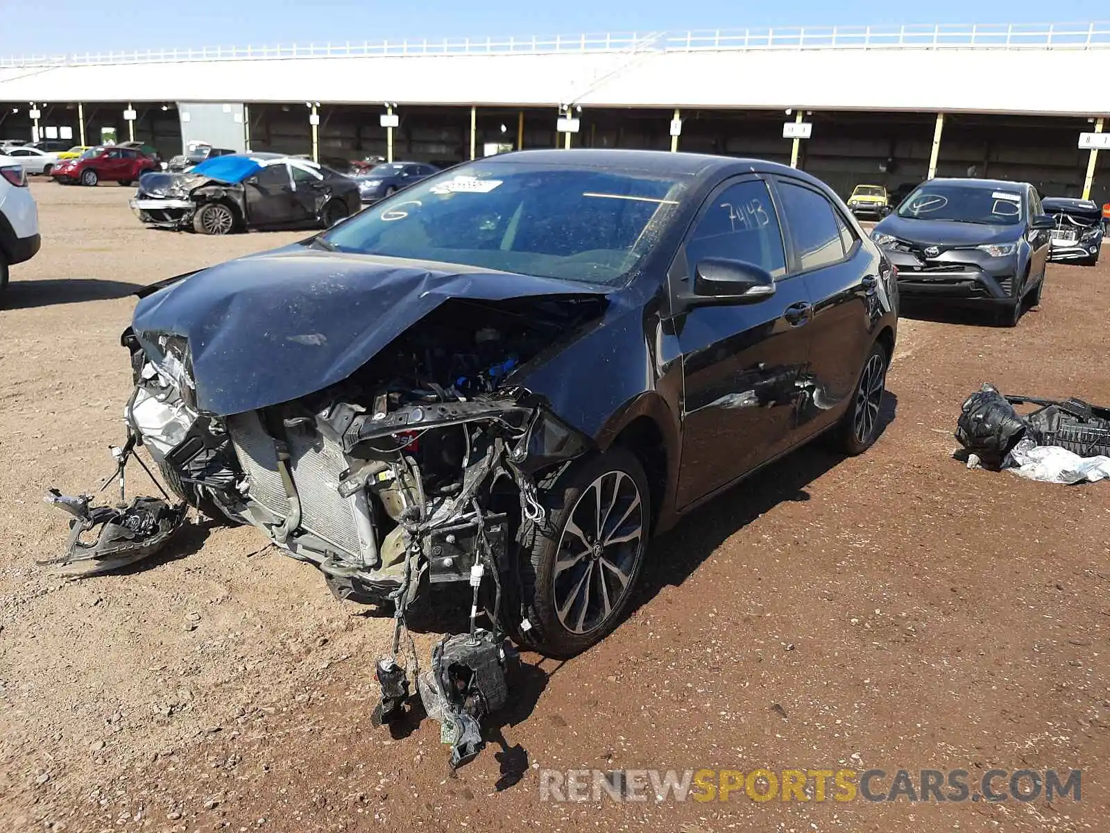 2 Photograph of a damaged car 5YFBURHE2KP863392 TOYOTA COROLLA 2019