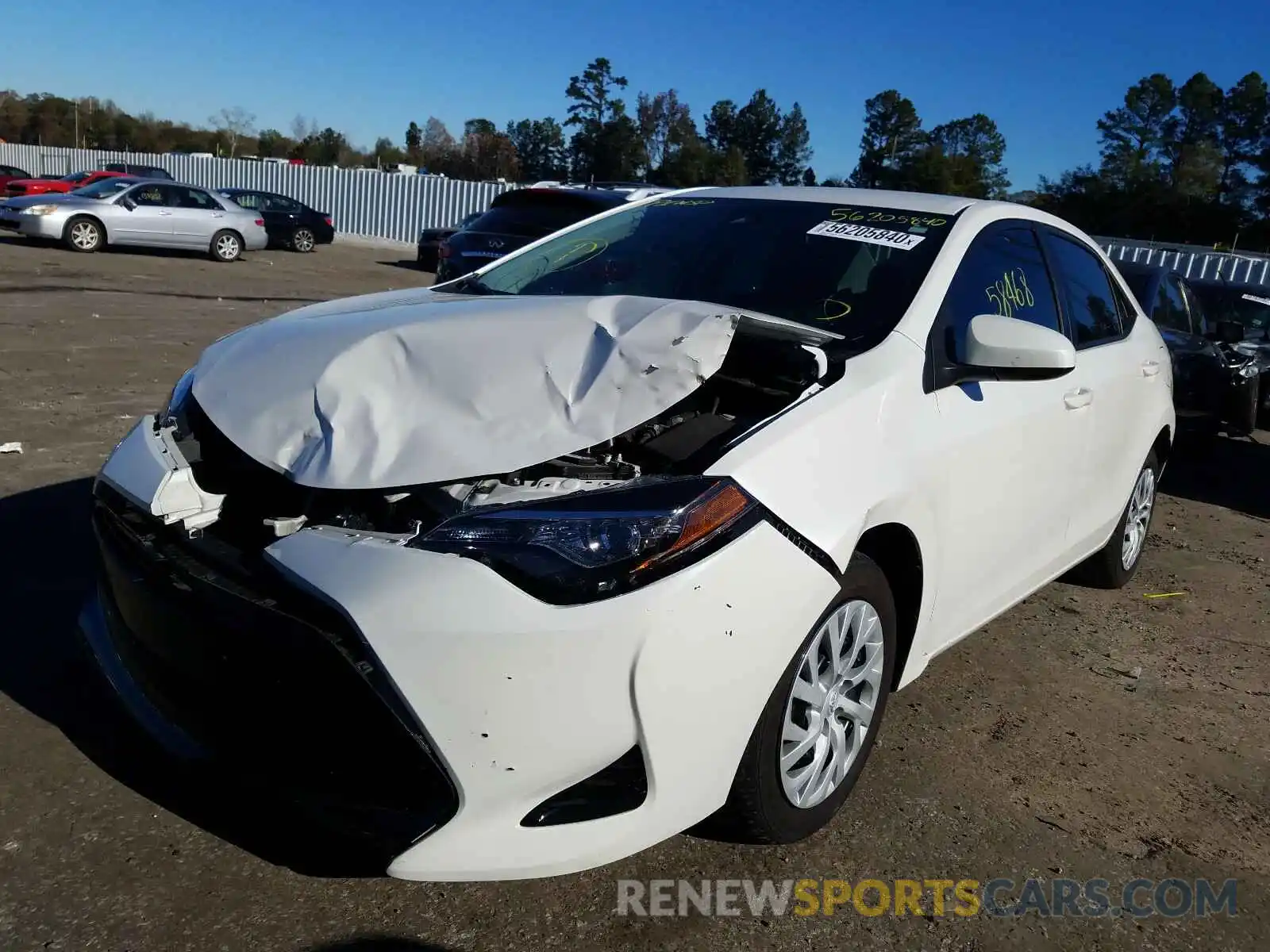 2 Photograph of a damaged car 5YFBURHE2KP867684 TOYOTA COROLLA 2019